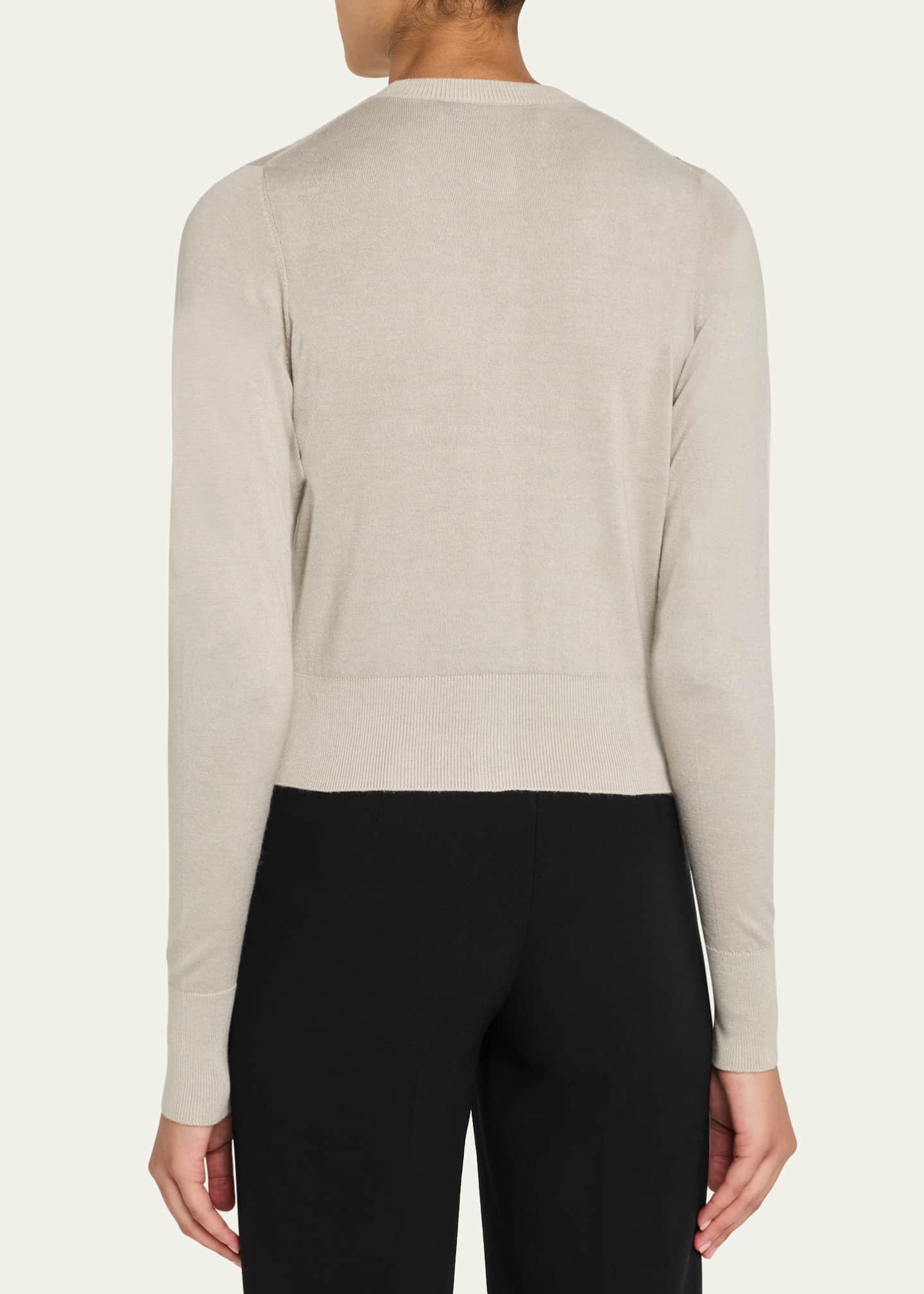 Prabal Gurung Floral Embroidered Cashmere Cardigan Image 3 of 5