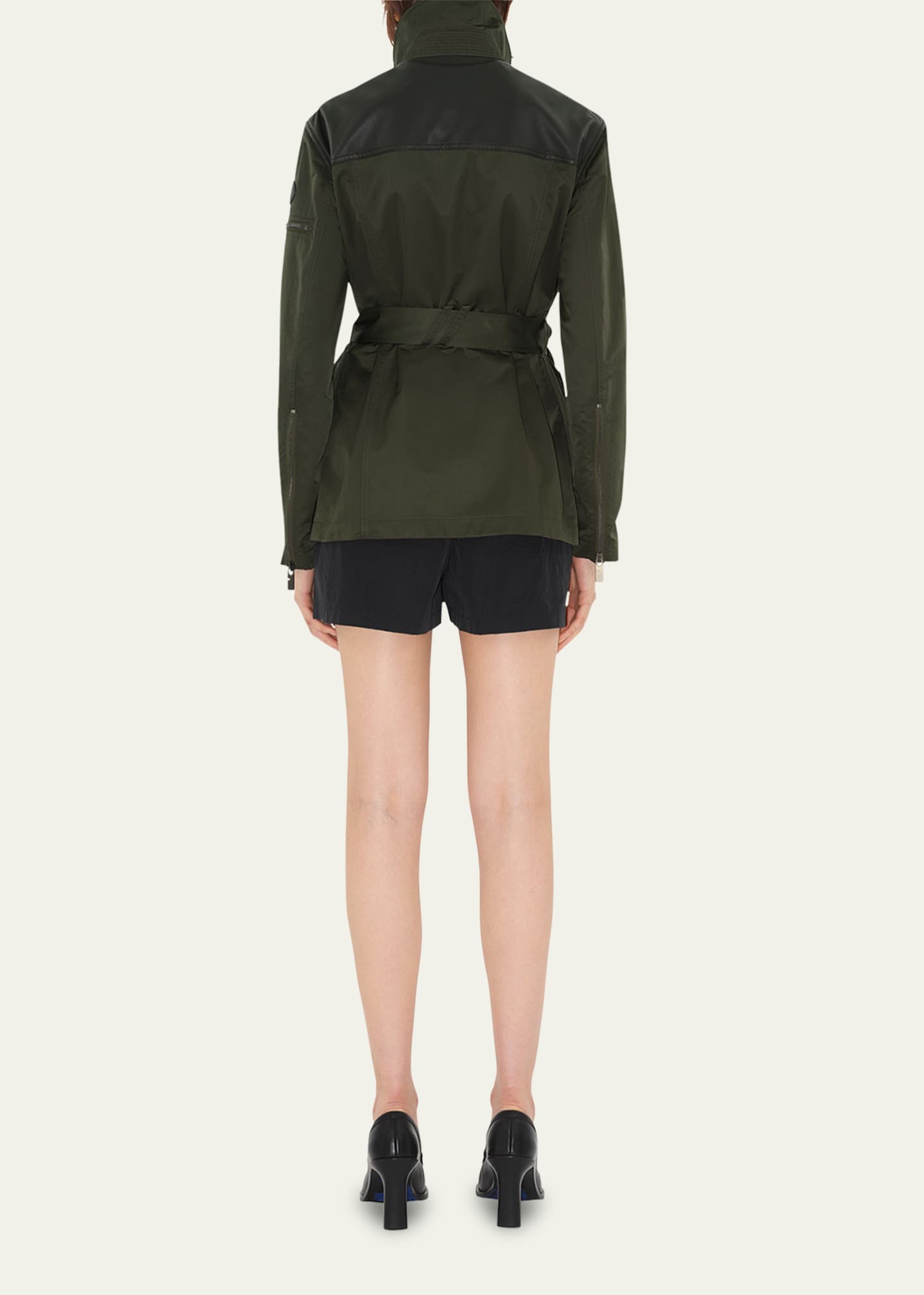 Burberry Military Jacket with Leather Details Image 3 of 4