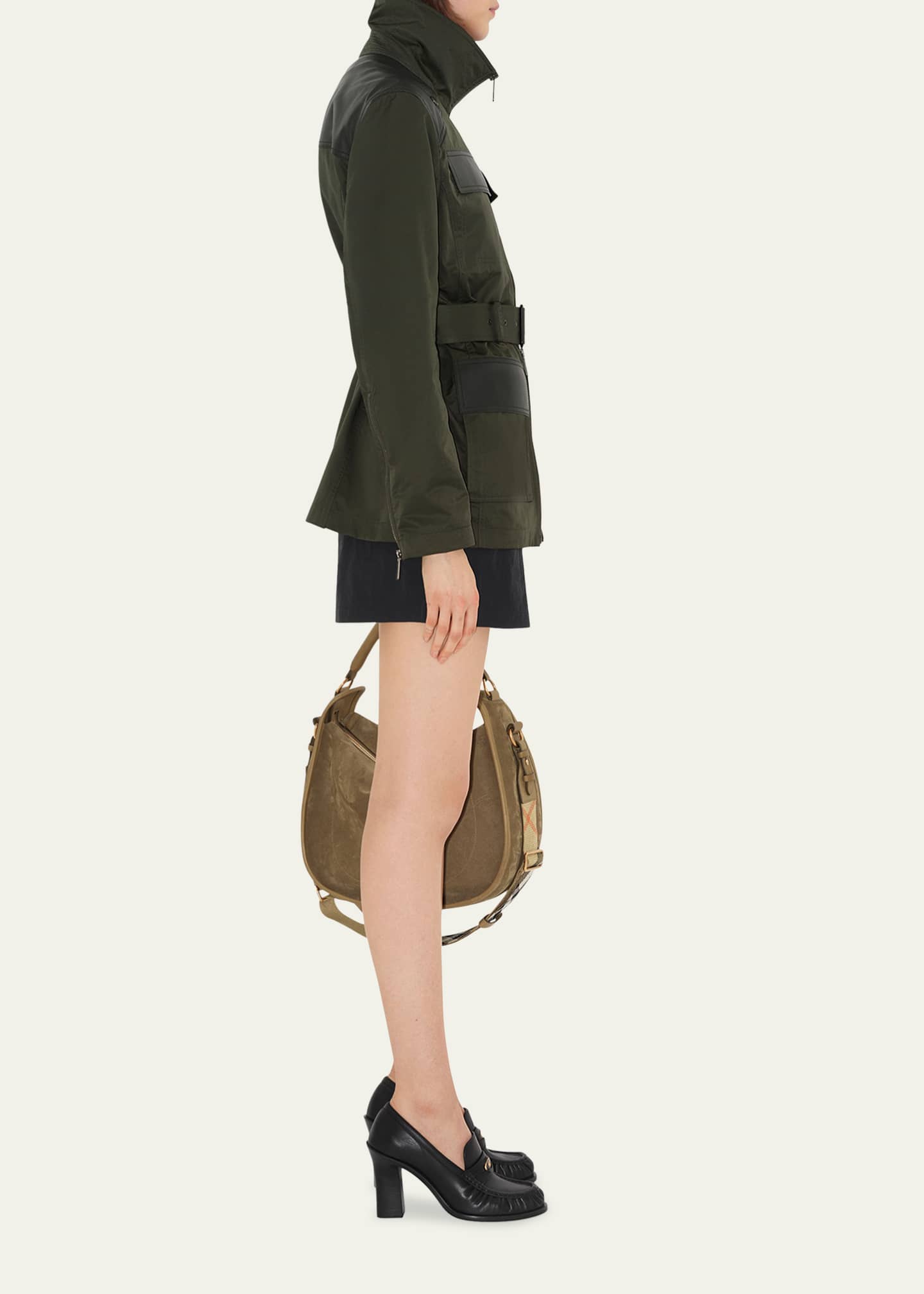 Burberry Military Jacket with Leather Details Image 4 of 4