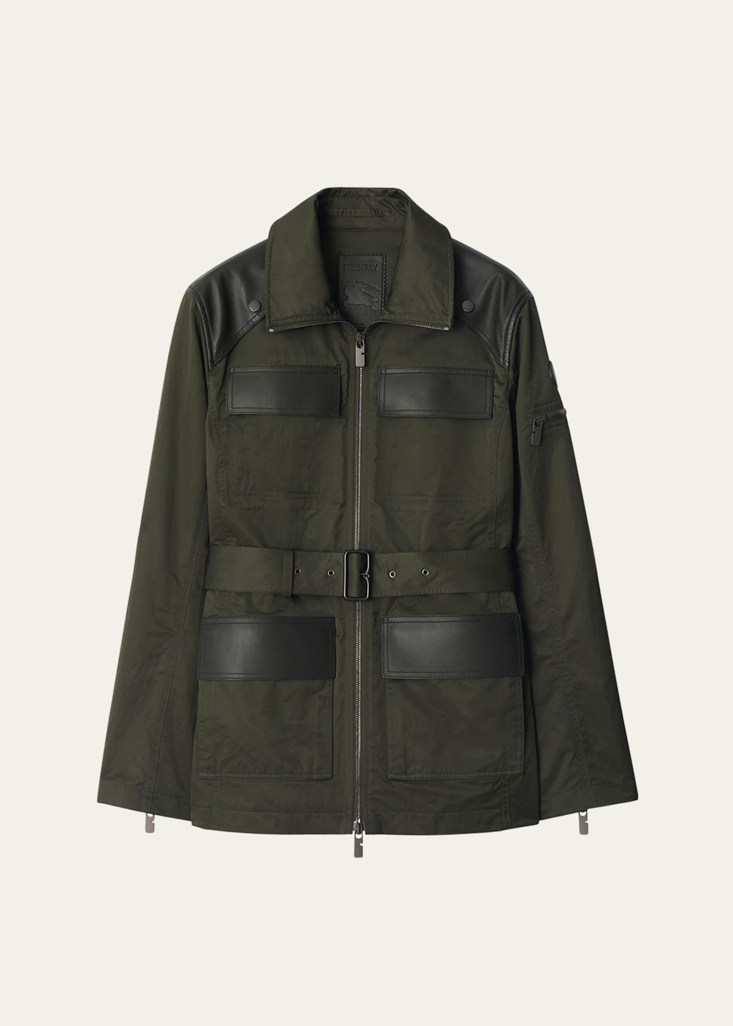 Burberry Military Jacket with Leather Details Image 1 of 4
