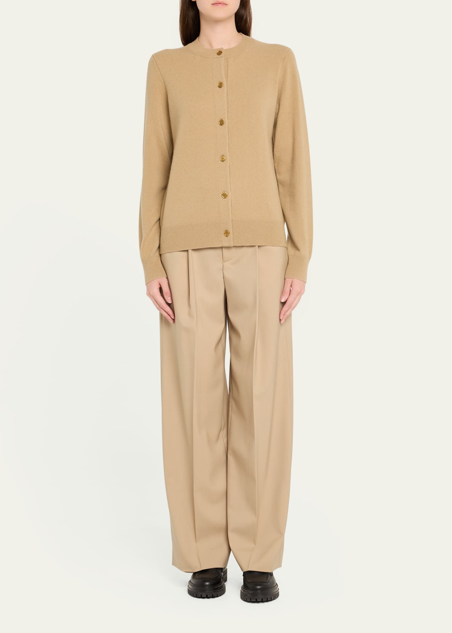 Burberry Cashmere Crewneck Cardigan Image 2 of 5