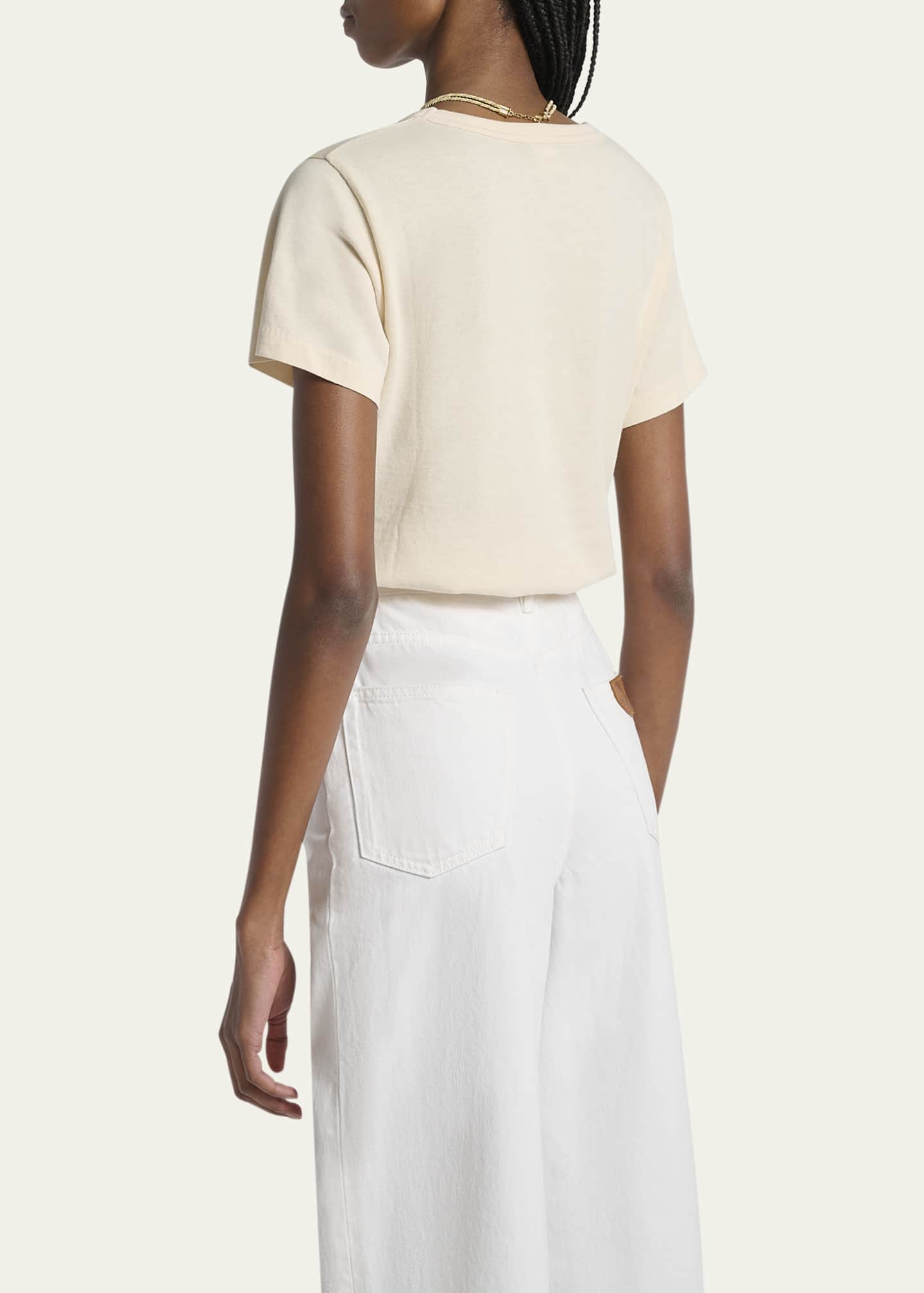 Chloe Pineapple Logo Cotton Jersey Tee Image 3 of 5