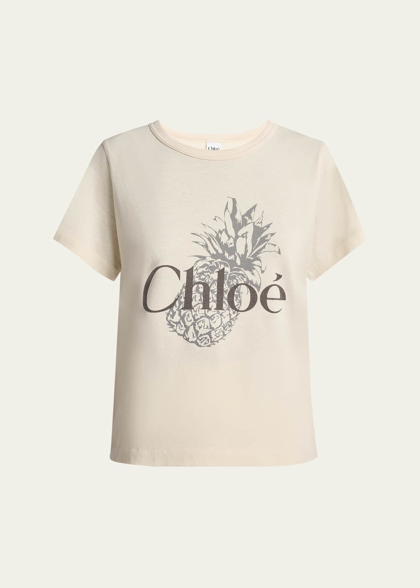 Chloe Pineapple Logo Cotton Jersey Tee Image 1 of 5