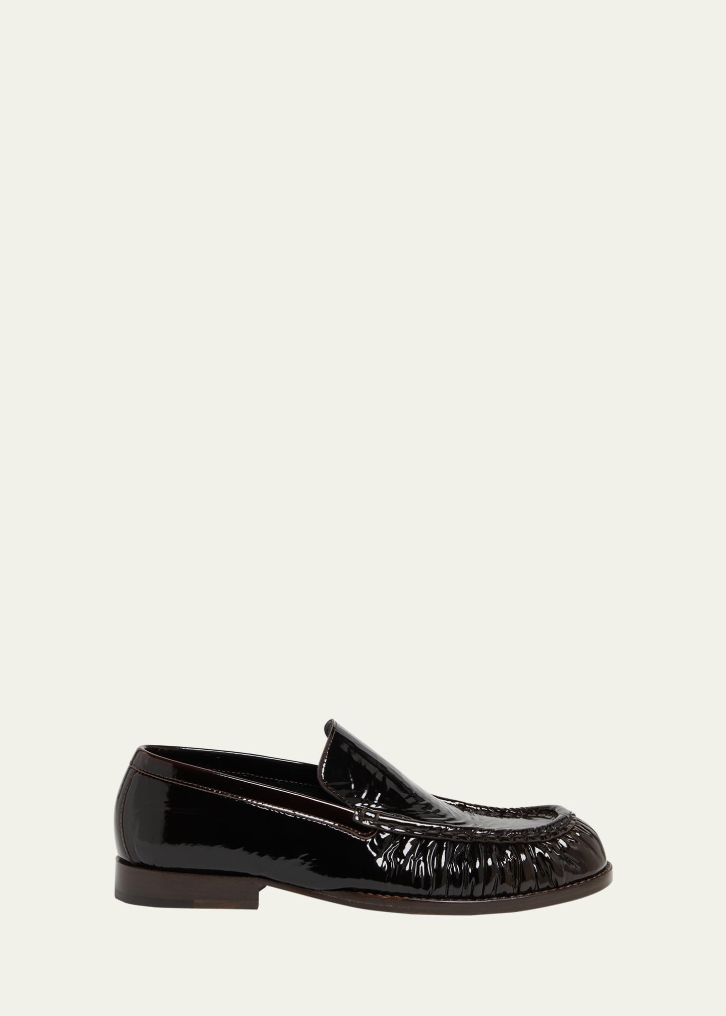 Dries Van Noten Black Loafers Dries Van Noten: Black Ponyhair Loafers | SSENSE main image 4