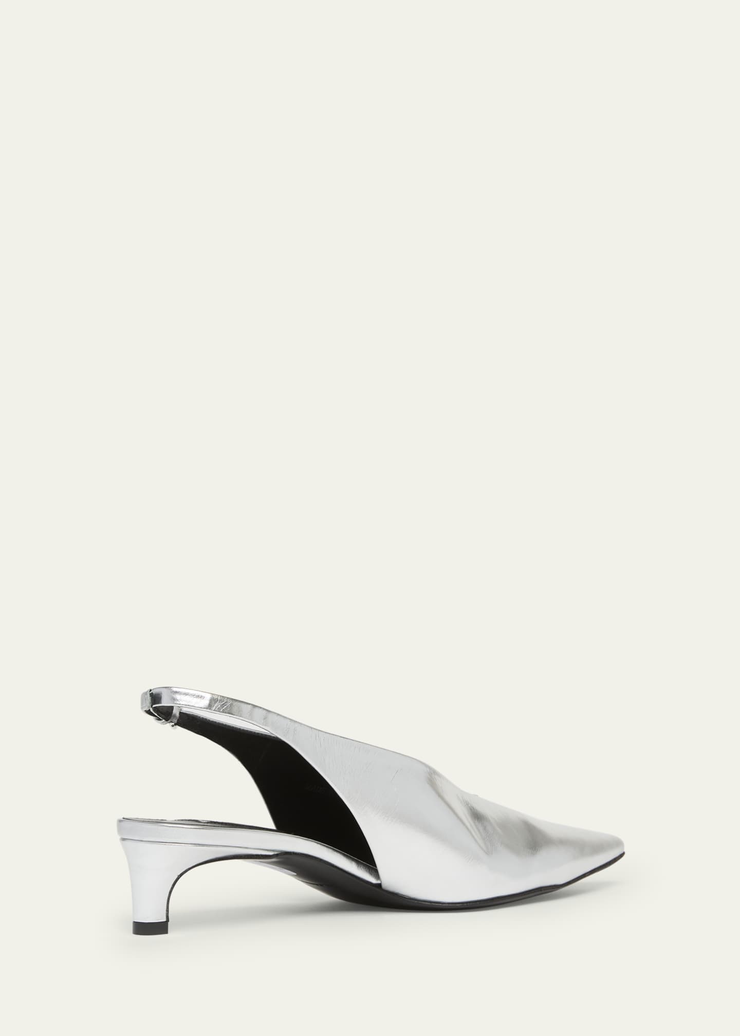 Jil Sander Metallic Slingback Ballerina Pumps Image 2 of 4