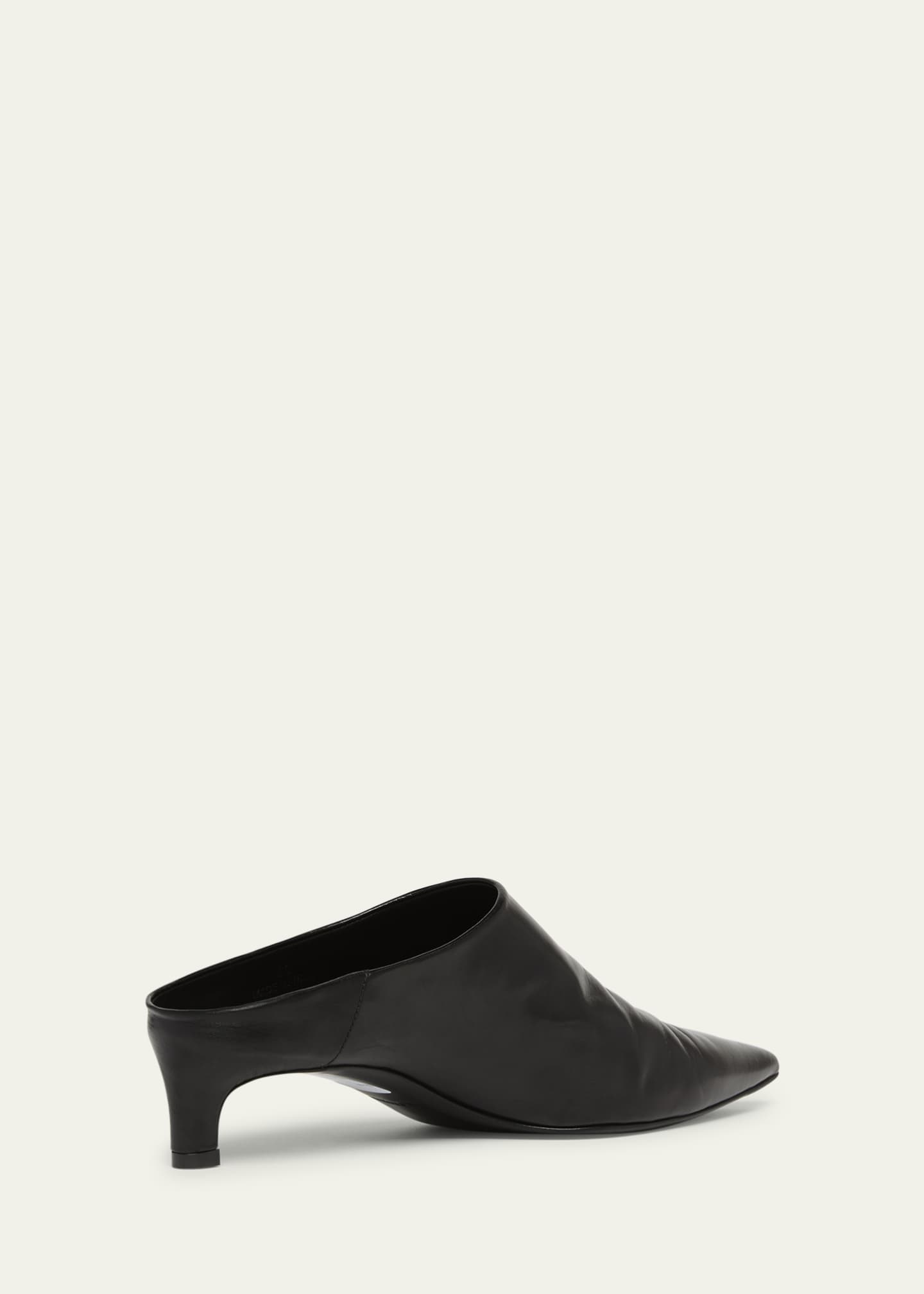 Jil Sander Leather Kitten Mule Pumps Image 2 of 4
