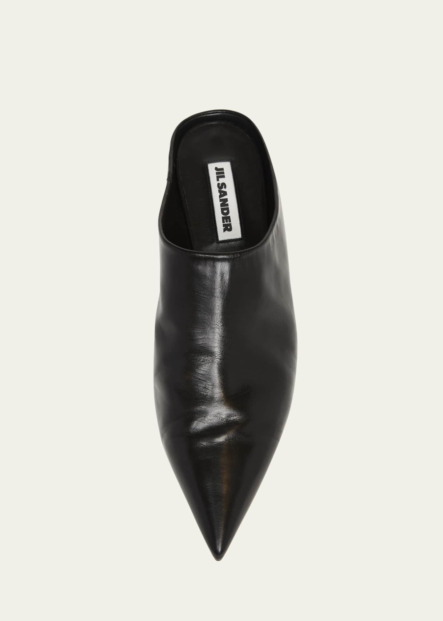 Jil Sander Leather Kitten Mule Pumps Image 4 of 4