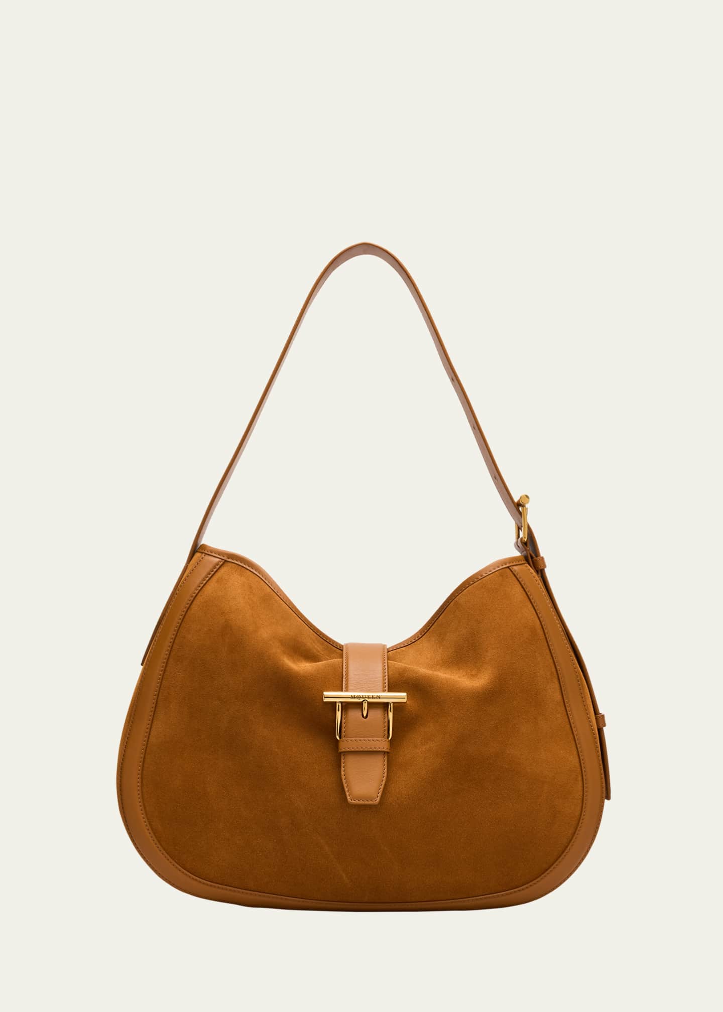McQueen T-Bar Suede Shoulder Bag Image 1 of 6