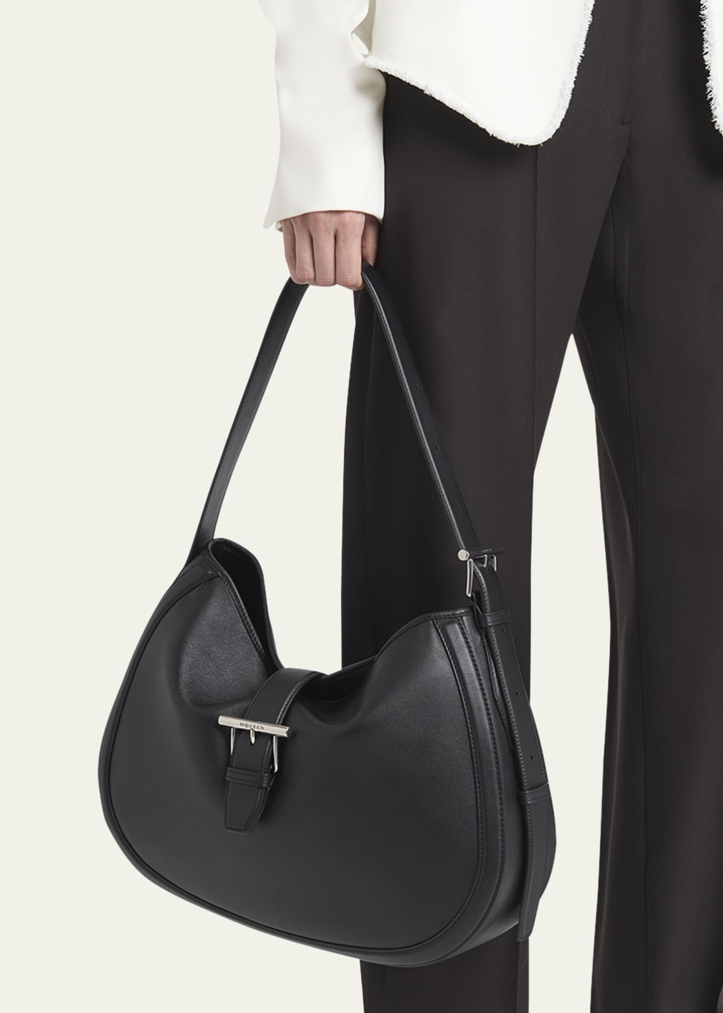 McQueen T-Bar Leather Shoulder Bag Image 2 of 6