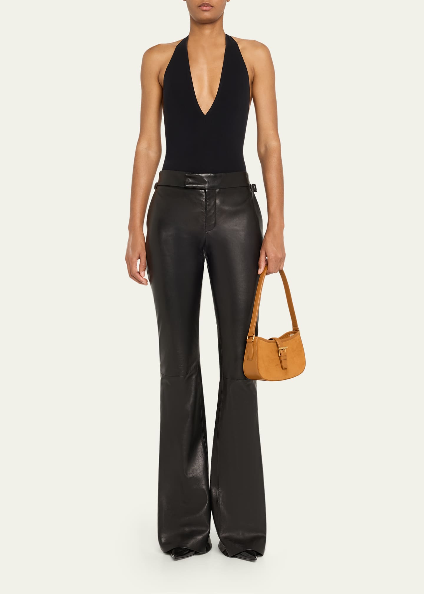 McQueen T-Bar Mini Suede Shoulder Bag Image 5 of 6