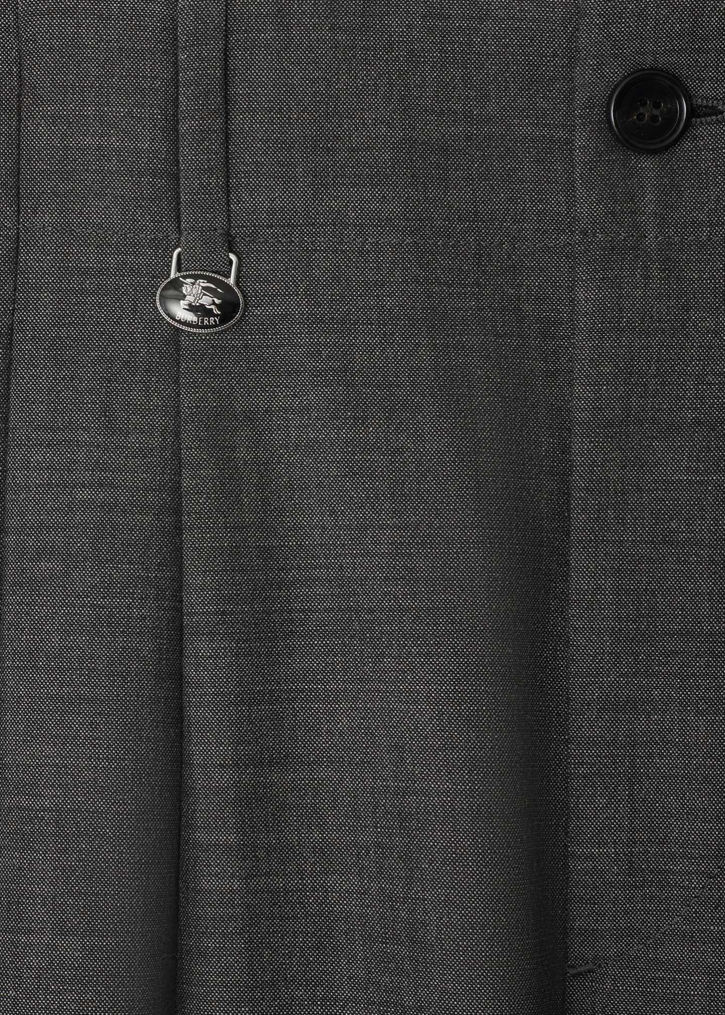 Burberry Men's Wool Double Pleated Trousers Image 5 of 5