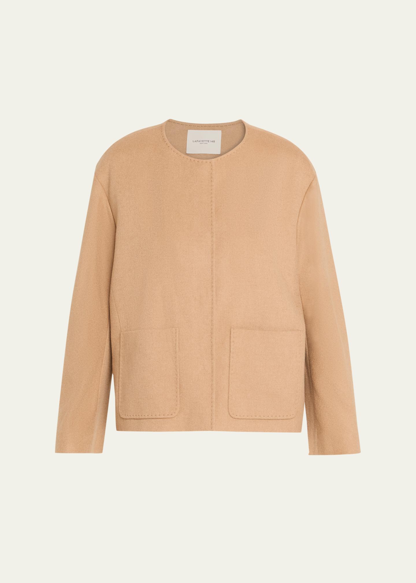 Lafayette 148 New York SnapFront Camel Hair Jacket Bergdorf Goodman