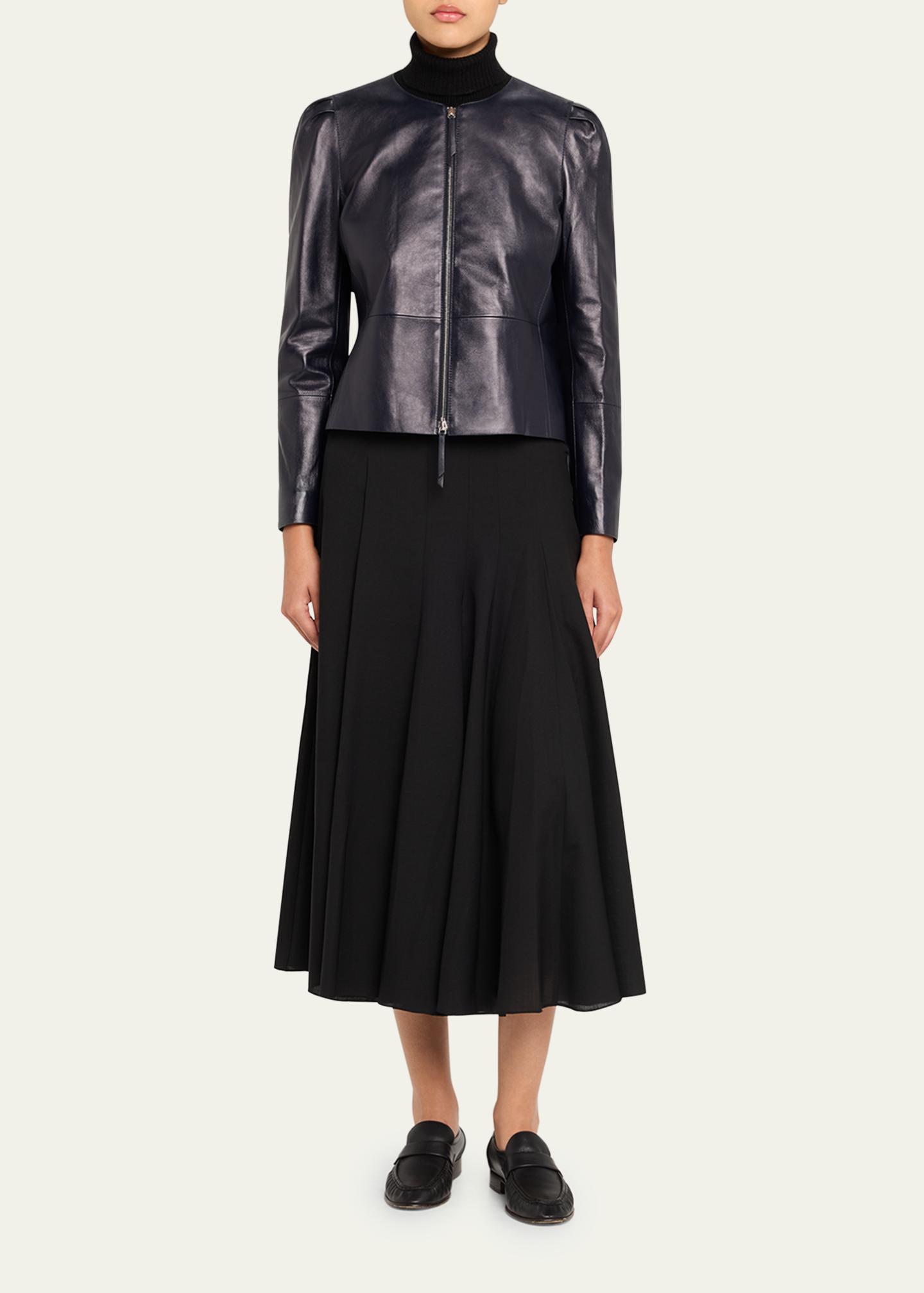 Lafayette 148 New York x The Morning Show Puff-Shoulder Leather 
