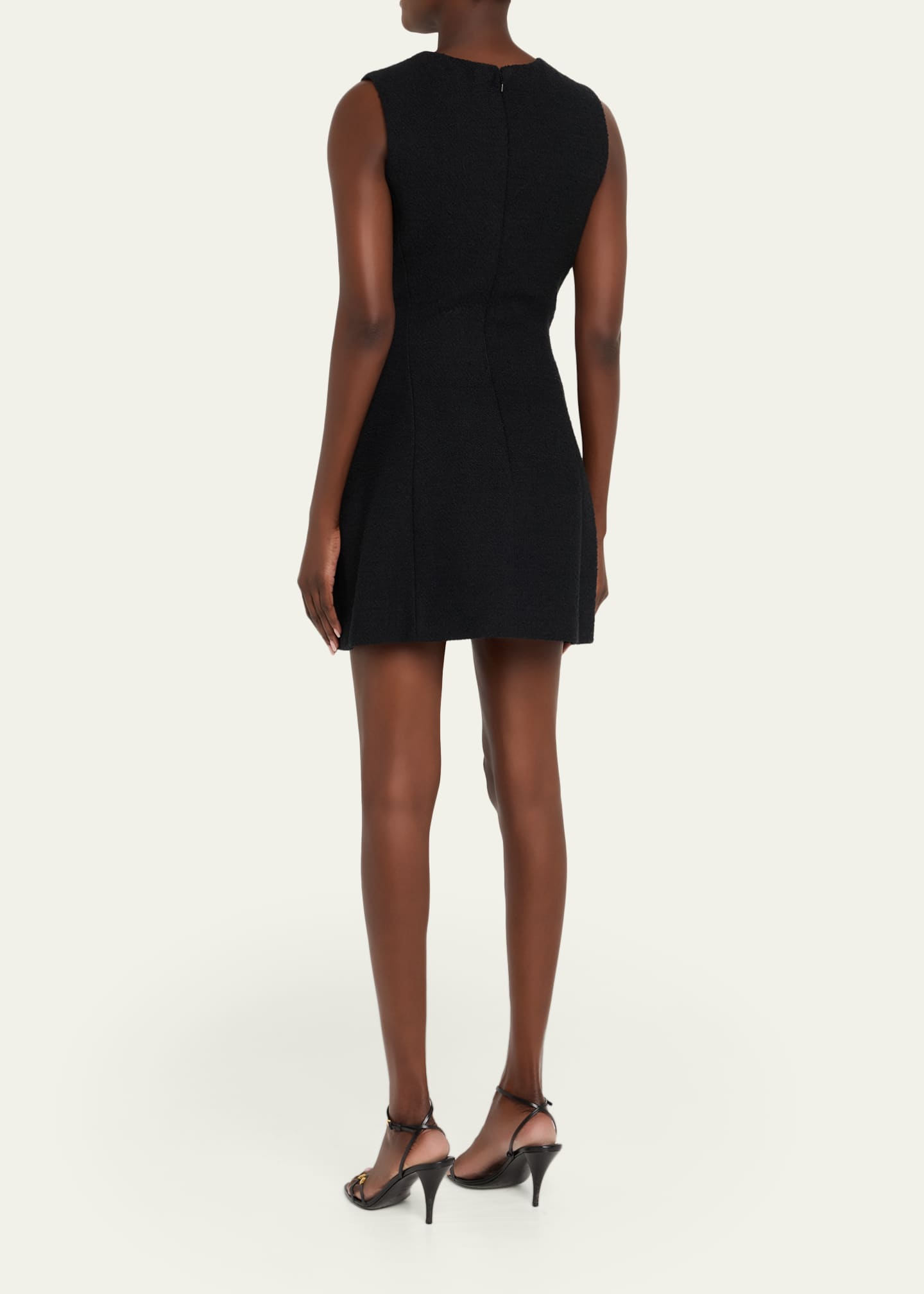 Oscar de la Renta Sleeveless Tweed Mini Day Suit Dress Image 3 of 5
