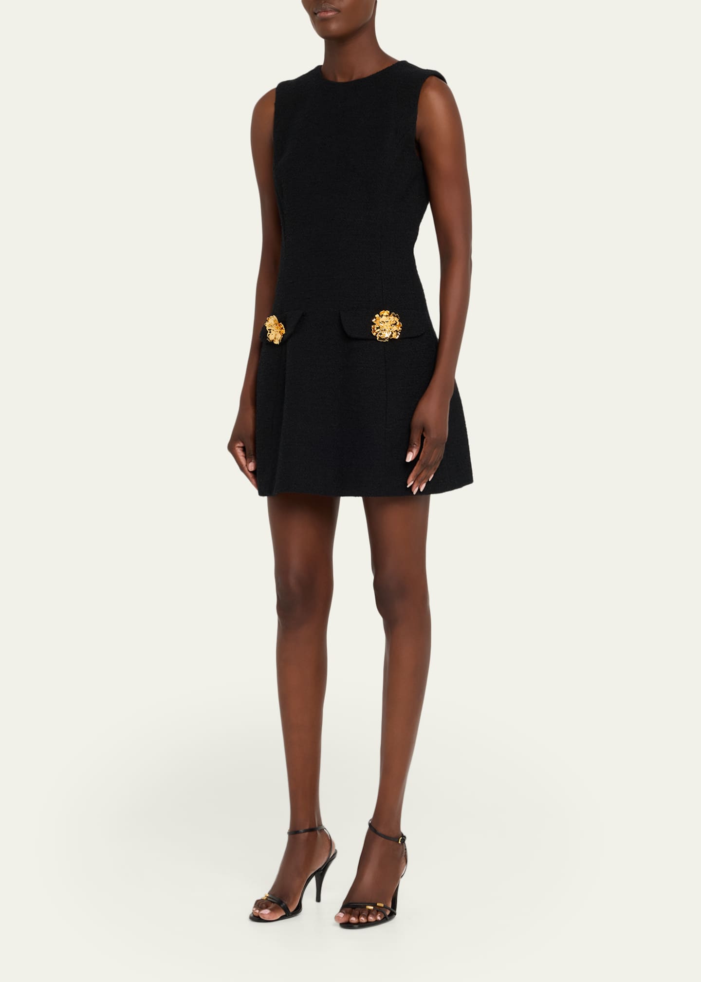 Oscar de la Renta Sleeveless Tweed Mini Day Suit Dress Image 4 of 5