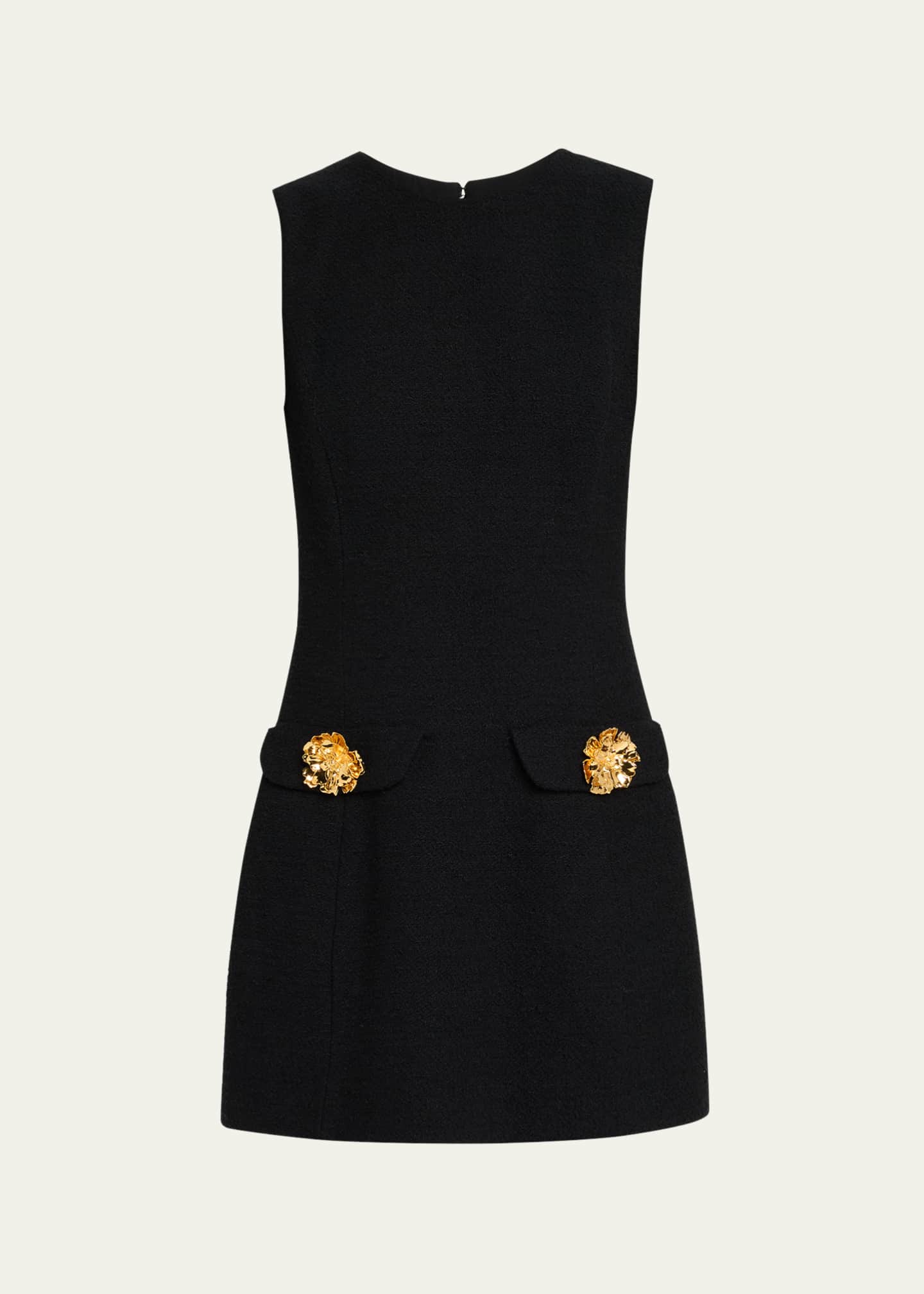 Oscar de la Renta Sleeveless Tweed Mini Day Suit Dress Image 1 of 5