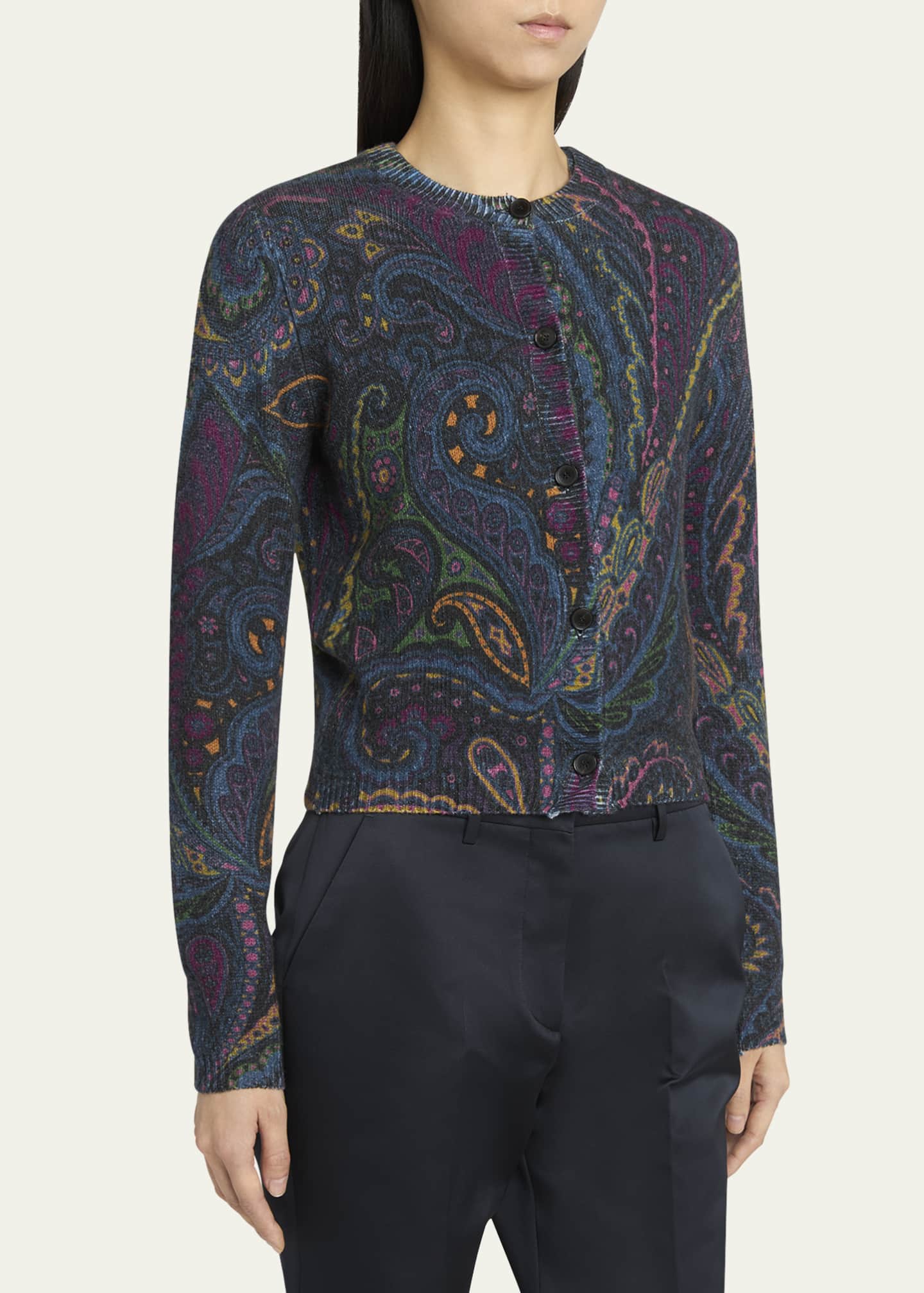 Etro Paisley Knit Cardigan Image 4 of 5