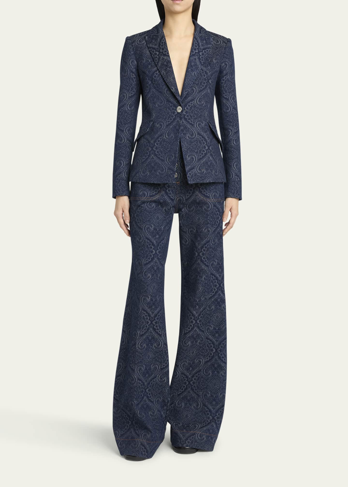 Etro Paisley-Print Flare Jeans Image 2 of 5