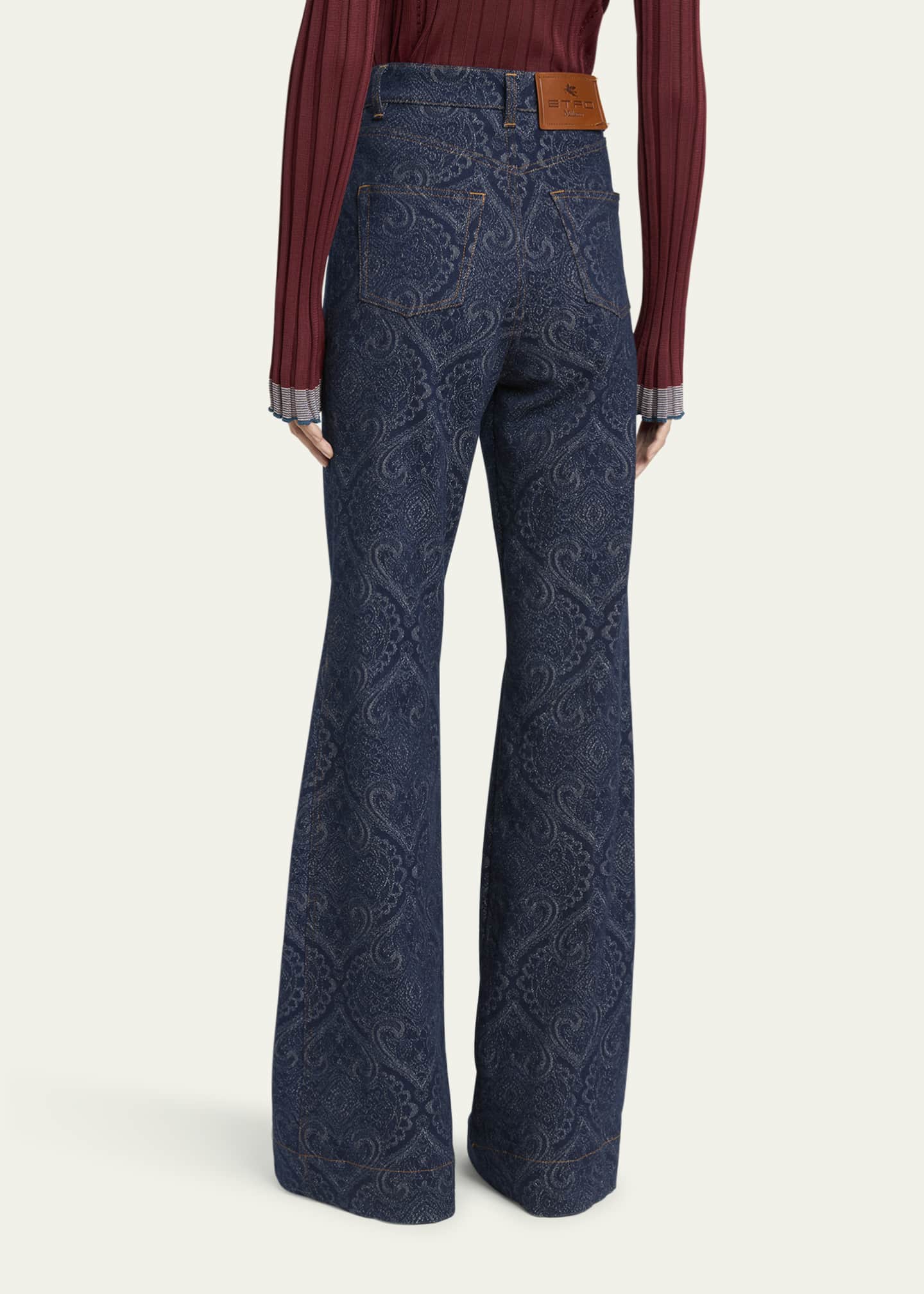 Etro Paisley-Print Flare Jeans Image 3 of 5