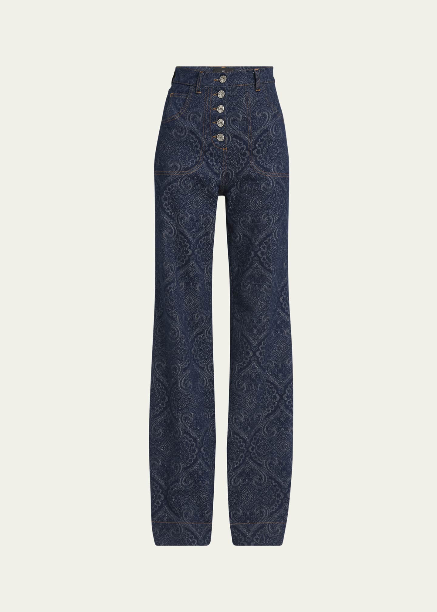 Etro Paisley-Print Flare Jeans Image 1 of 5