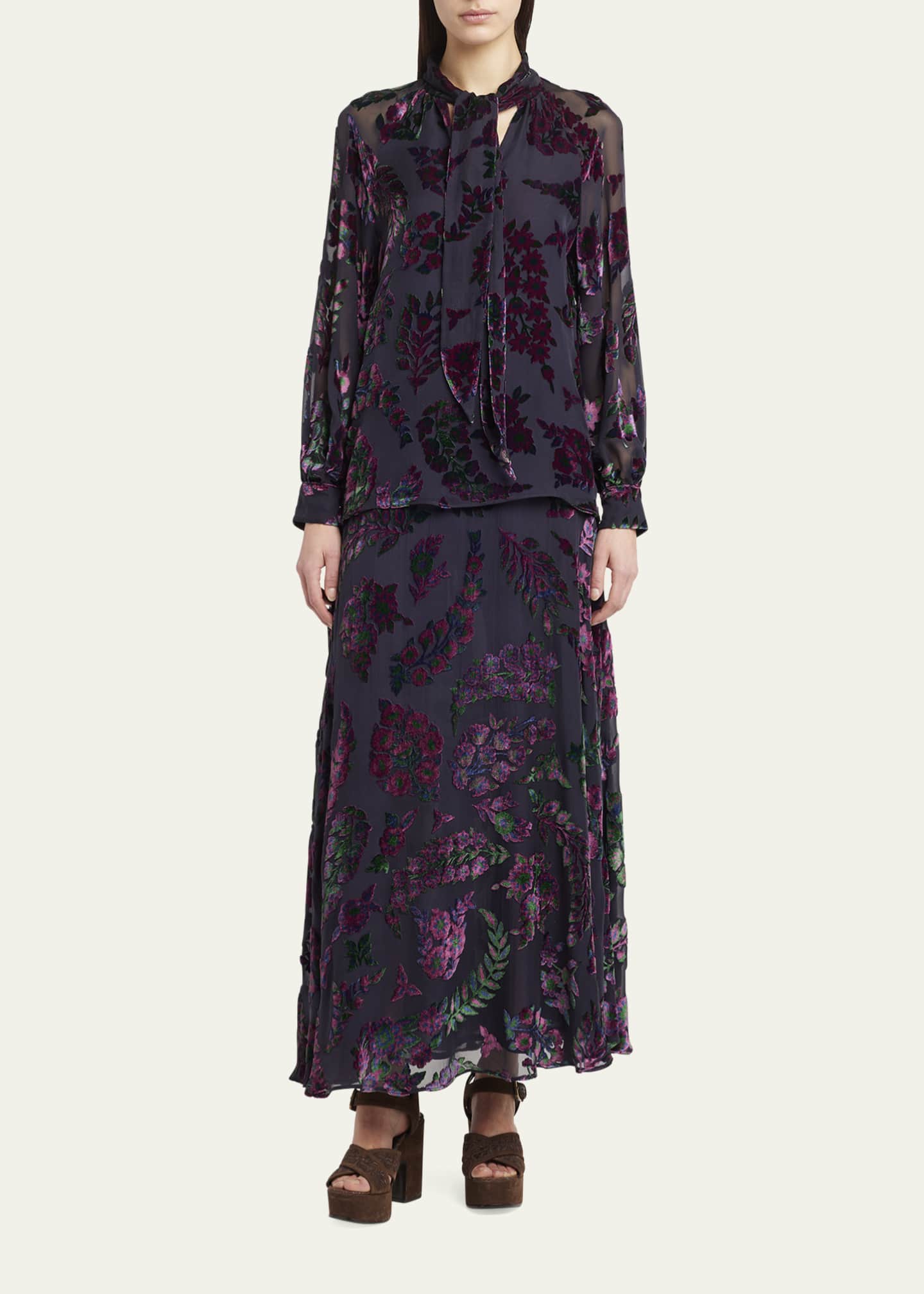 Etro A-Line Burnout Skirt Image 2 of 5
