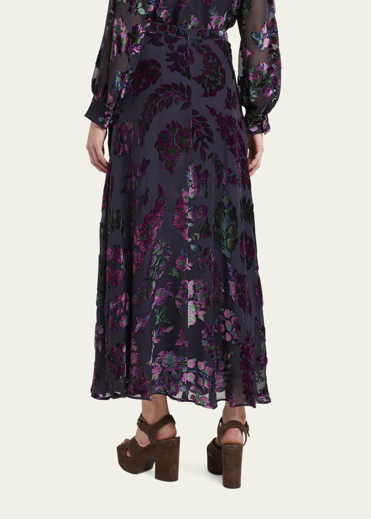 Etro A-Line Burnout Skirt Image 3 of 5
