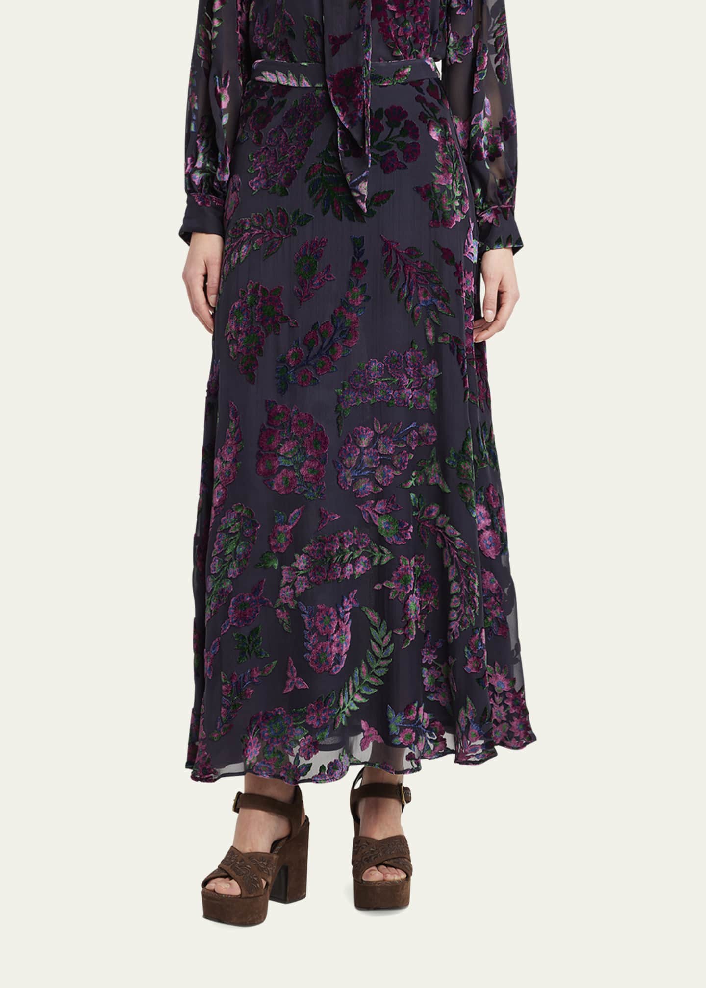 Etro A-Line Burnout Skirt Image 4 of 5