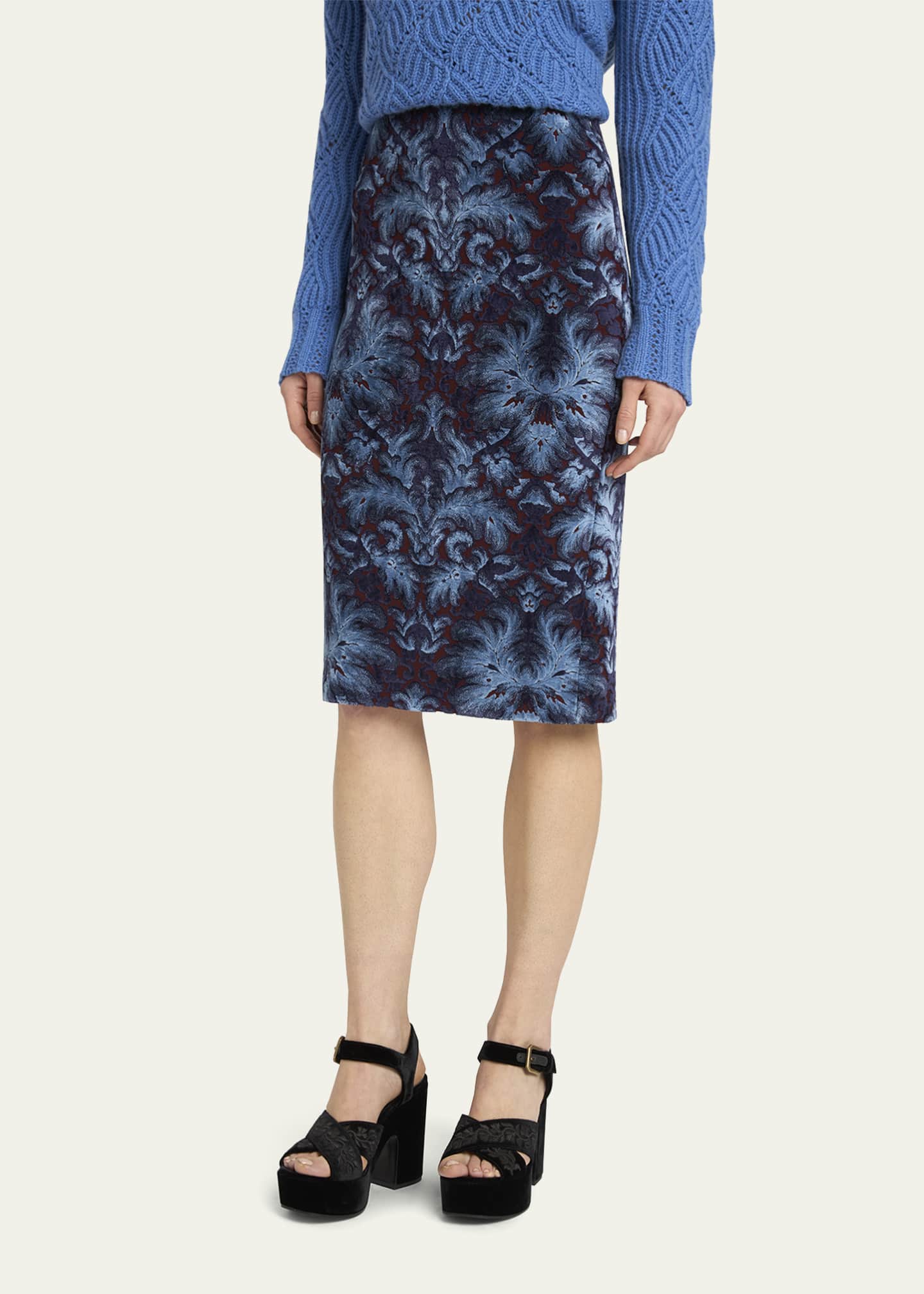 Etro Straight Knee-Length Skirt Image 4 of 5