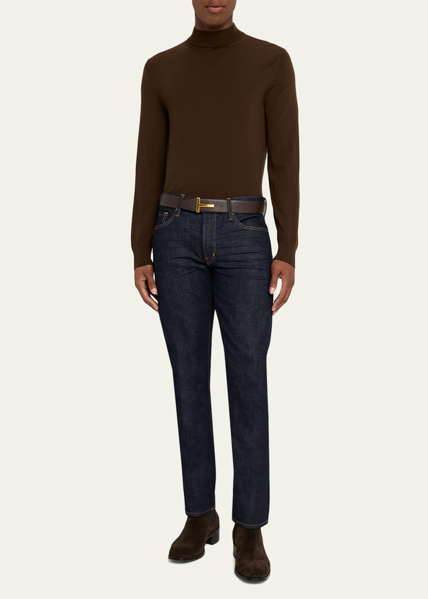TOM FORD Men's Dark Rinse Selvedge Straight-Fit Jeans - Bergdorf