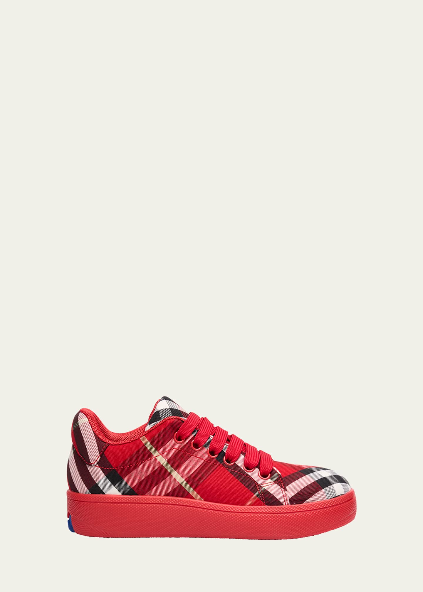 Burberry Boy's Cambridge Cotton Check Sneakers, Toddler/Kid