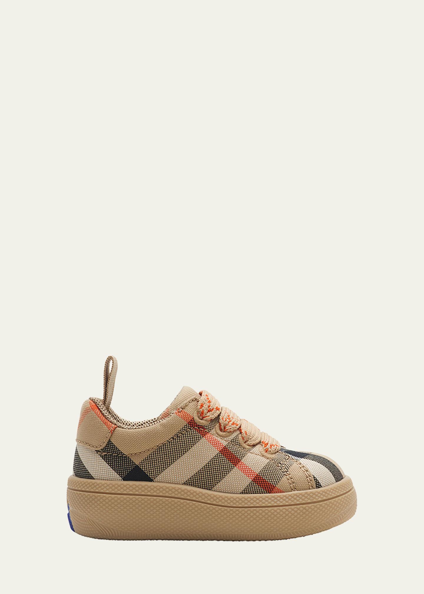 BURBERRY CHILDREN ノバチェック柄スニーカー　18.5 Burberry Kid's Cambridge Check Cotton Sneakers, Toddlers/Kids