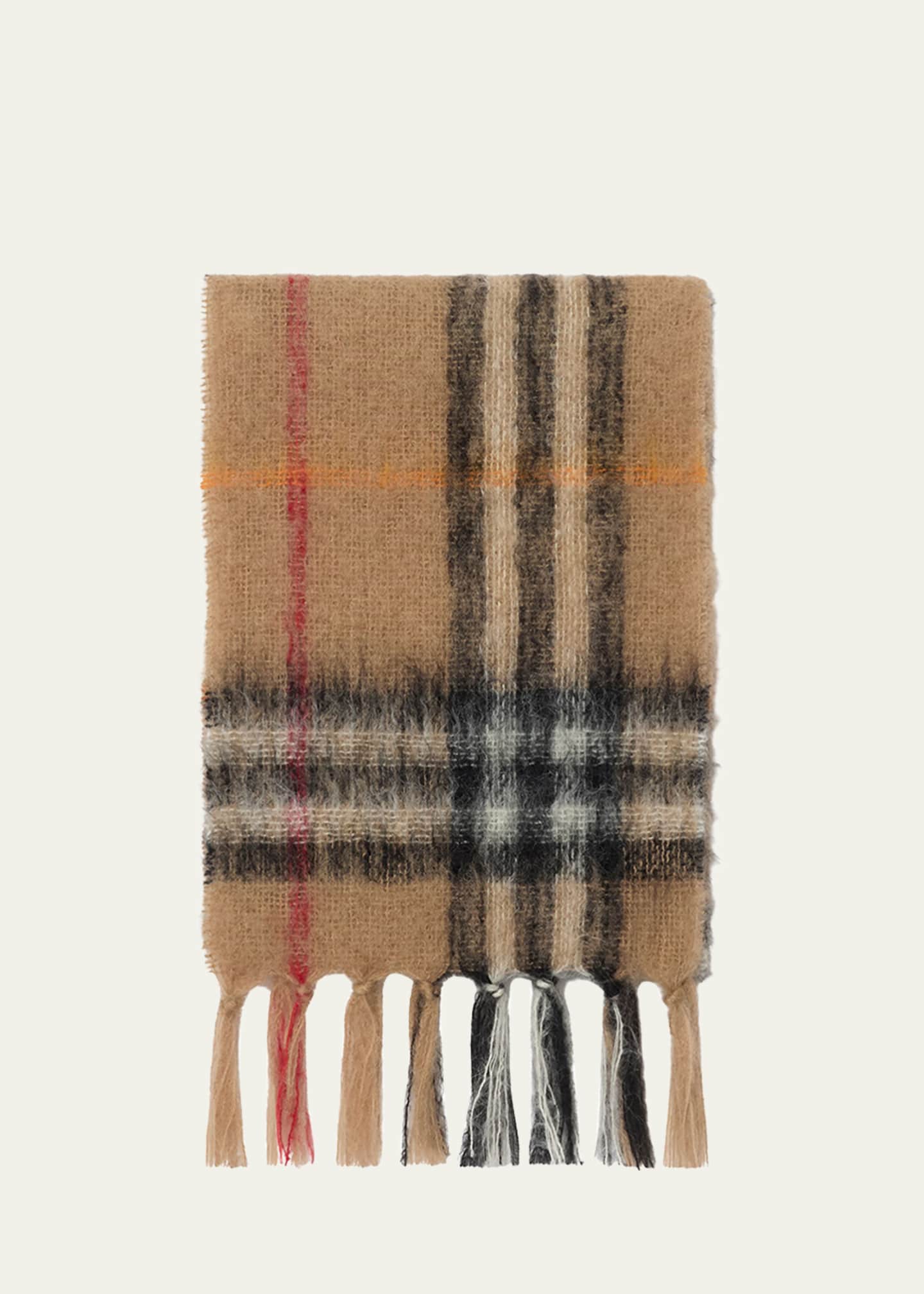 Burberry Giant Check Mohair & Wool Scarf Image 2 of 2