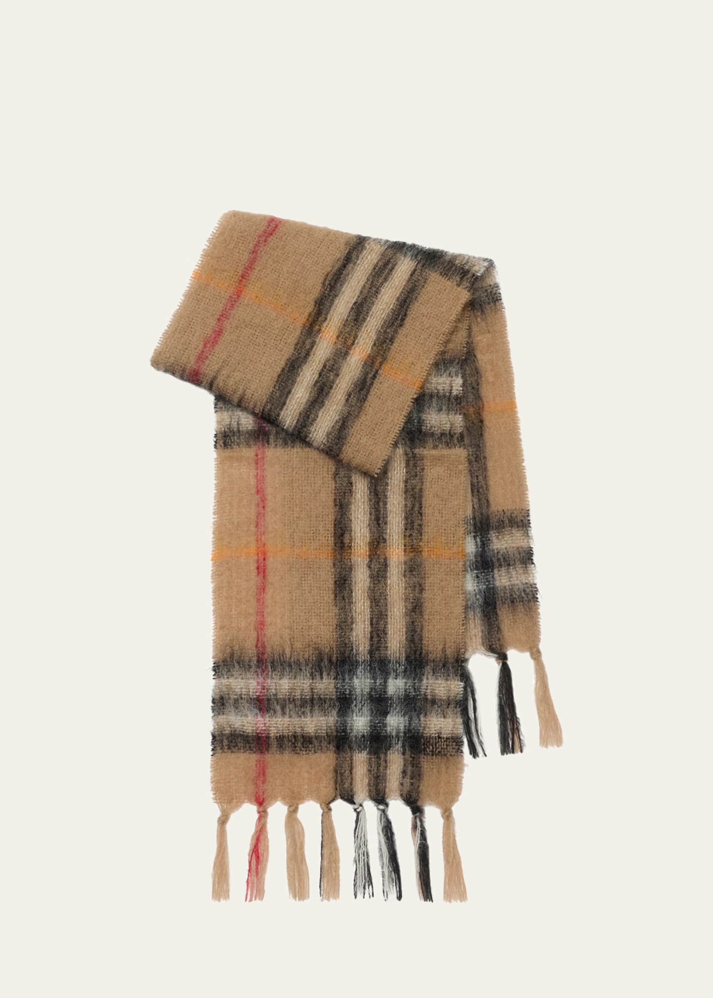 Burberry Giant Check Mohair & Wool Scarf Image 1 of 2