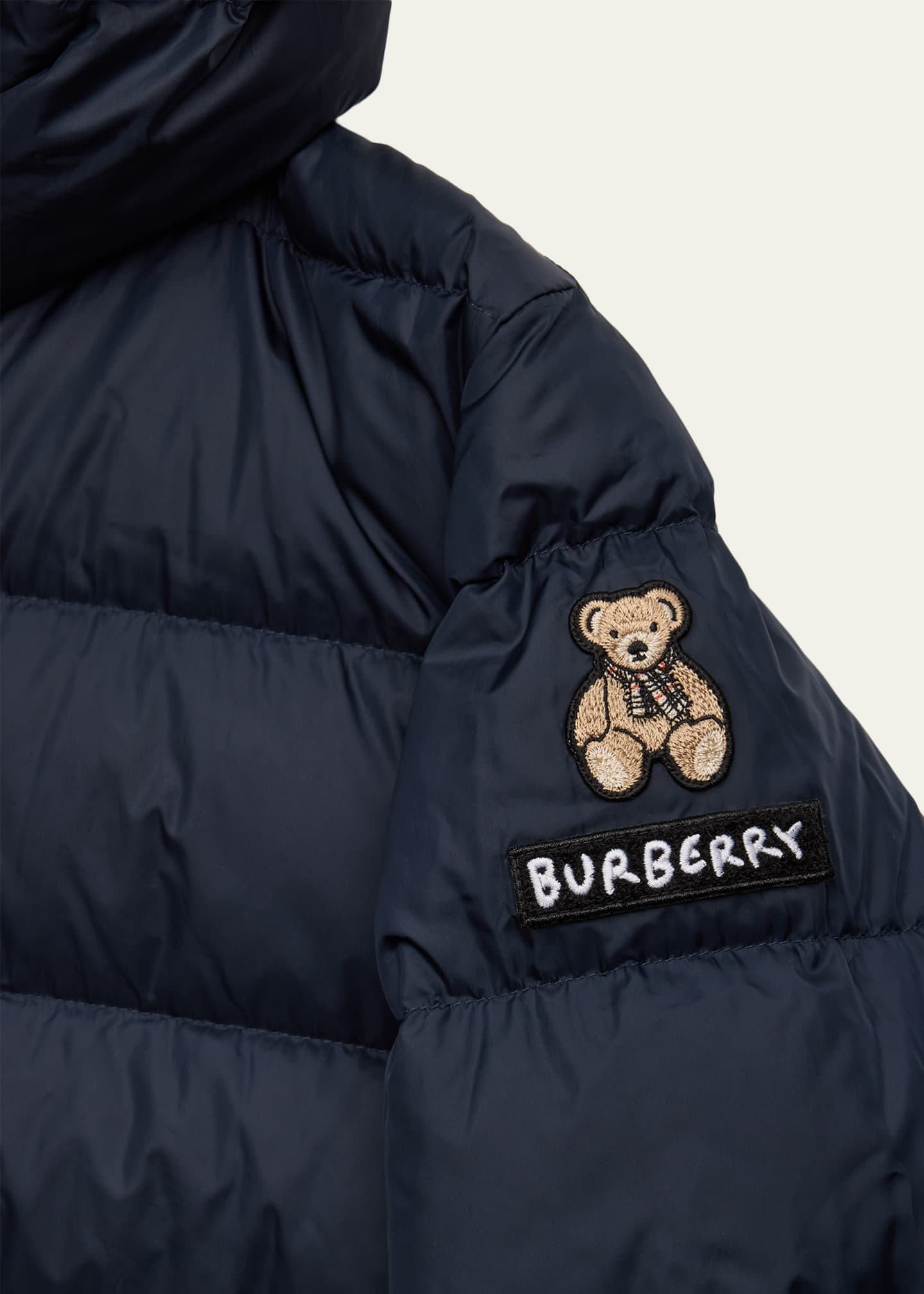 Burberry Boy's Juno Nylon Puffer Down Coat, Size Newborn-10