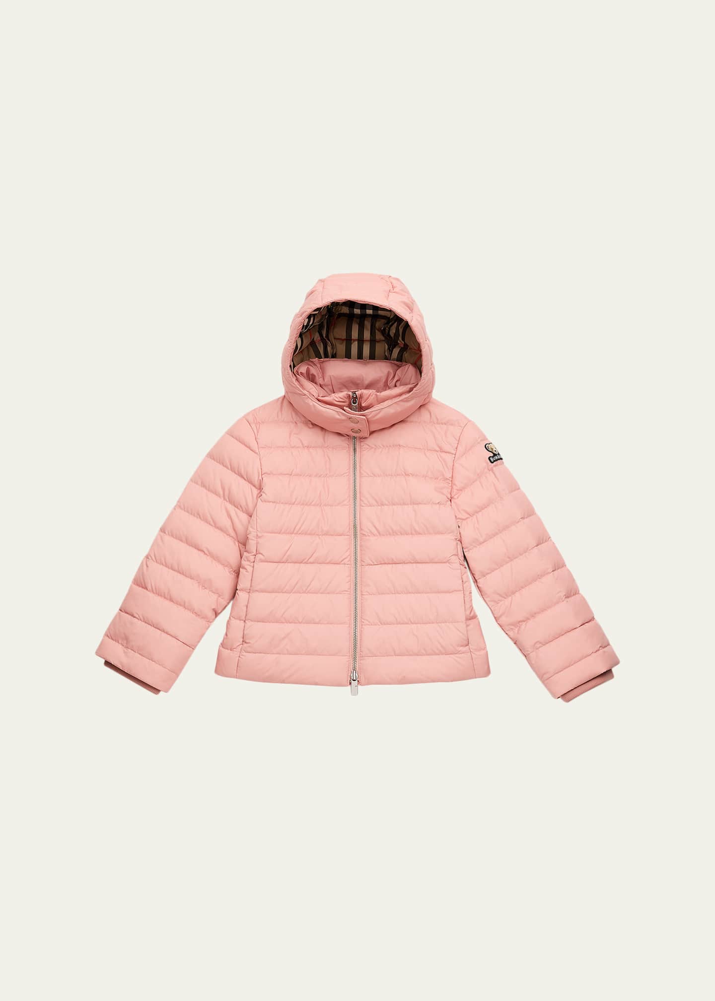 Burberry Girl's Cecilia Hooded Down Jacket, Size Newborn-10