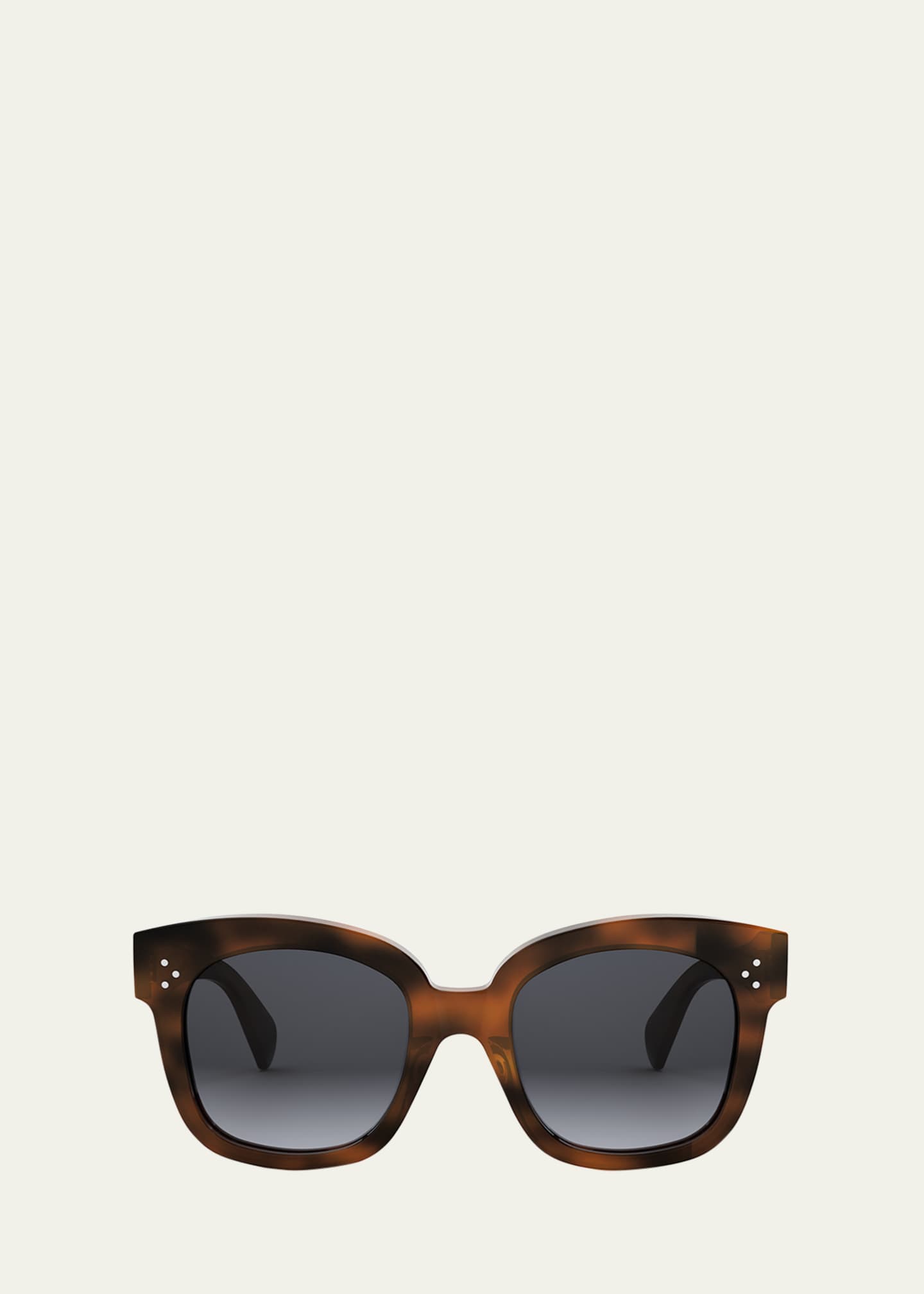 Celine 3 Dots Havana Acetate Square Sunglasses - Bergdorf