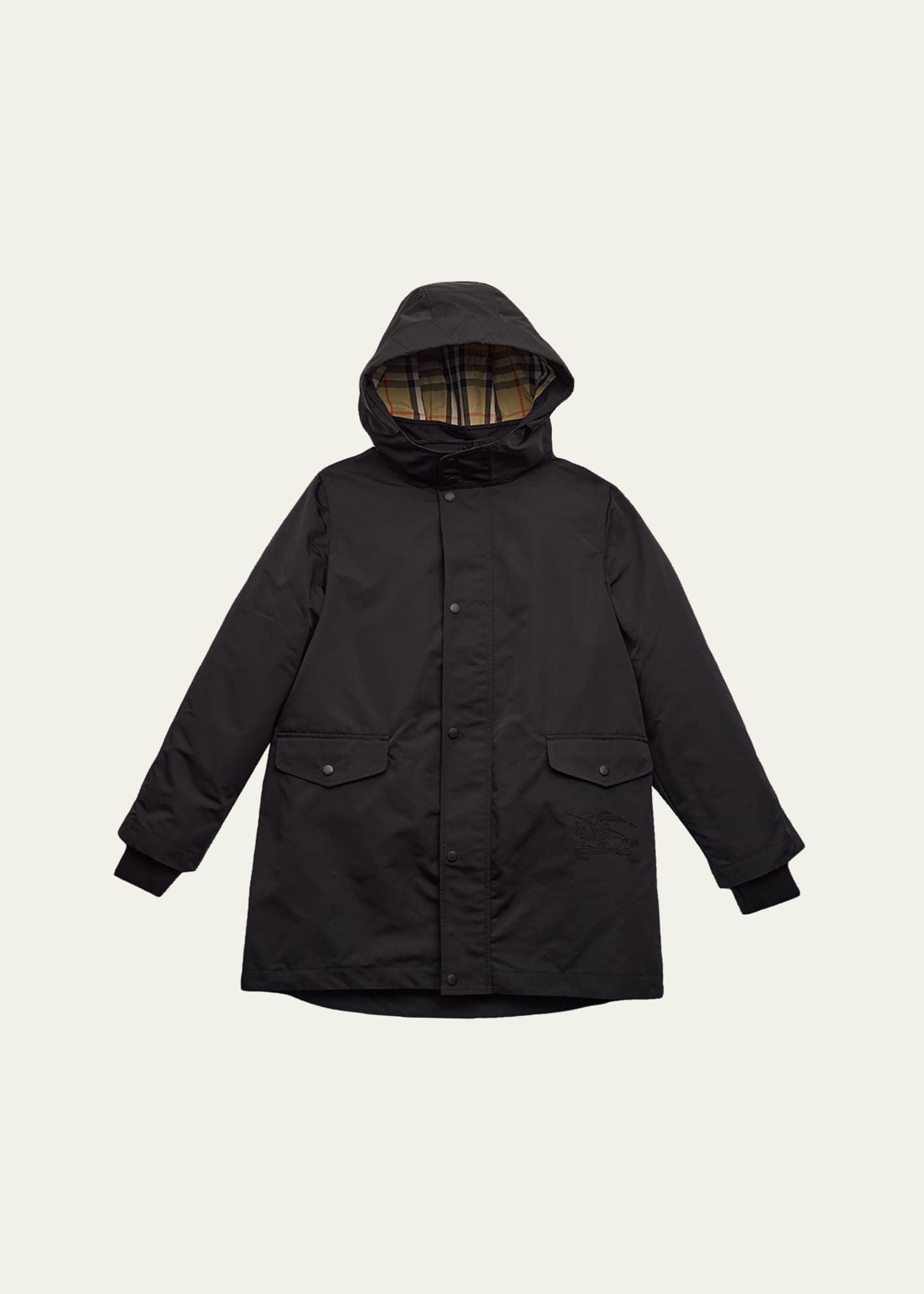 Burberry Boy's Brady Detachable Warmer Nylon Parka Jacket, Size 3