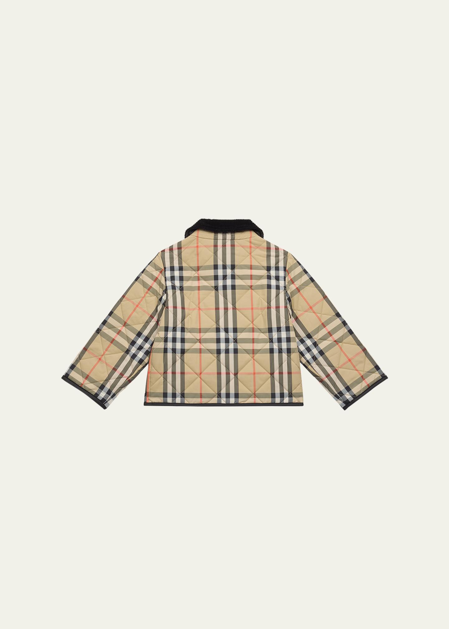 Burberry Boy's Milo Check Quilted Jacket, Size 12M-2T - Bergdorf