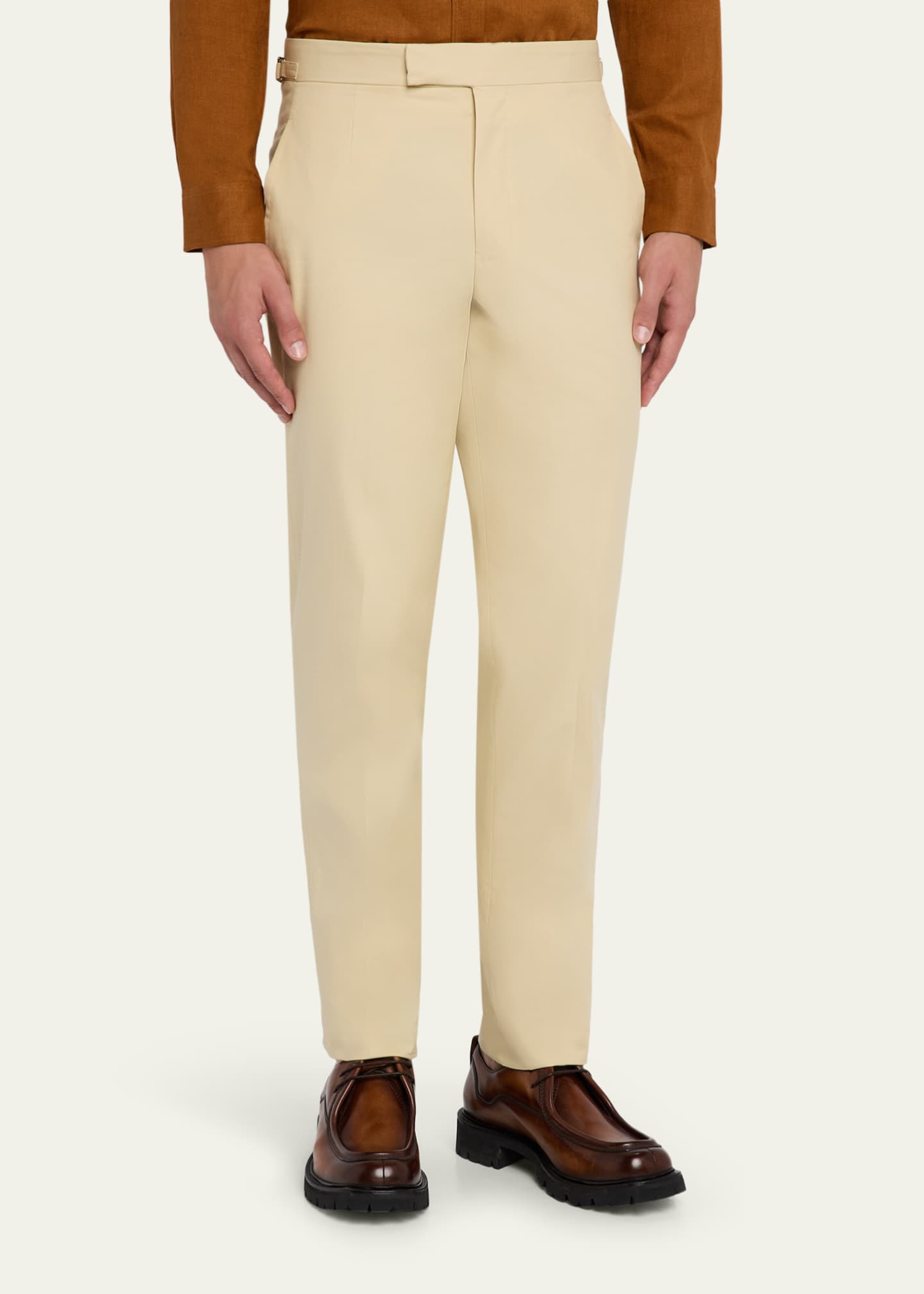 Anderson & Sheppard Men's Style One Flat-Front Trousers Image 4 of 5