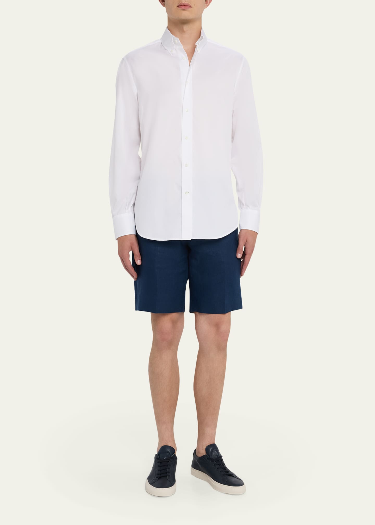 Anderson & Sheppard Men's Linen Beach Shorts - Bergdorf Goodman