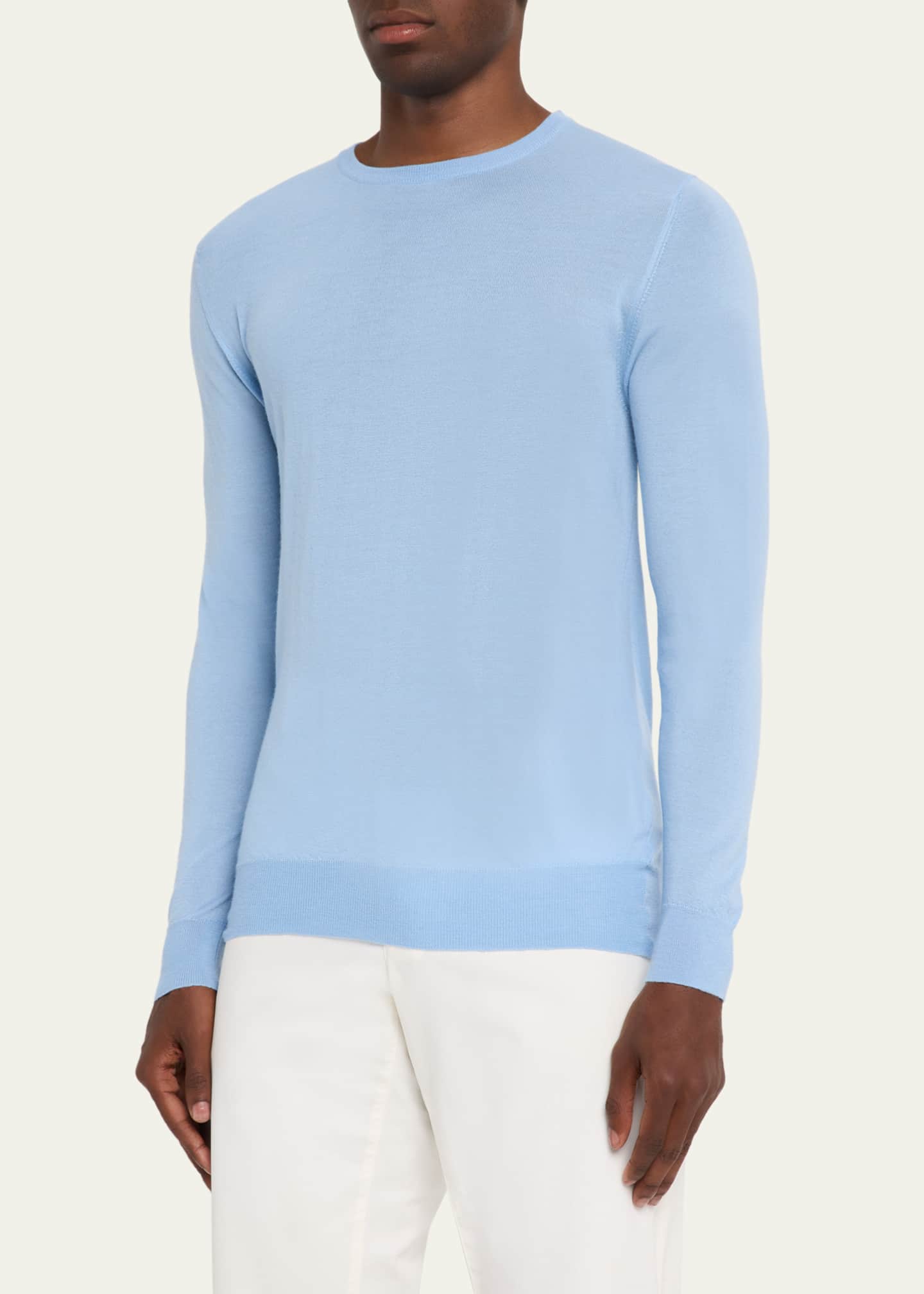 Anderson & Sheppard Men's Crewneck Cashmere Sweater Image 4 of 5