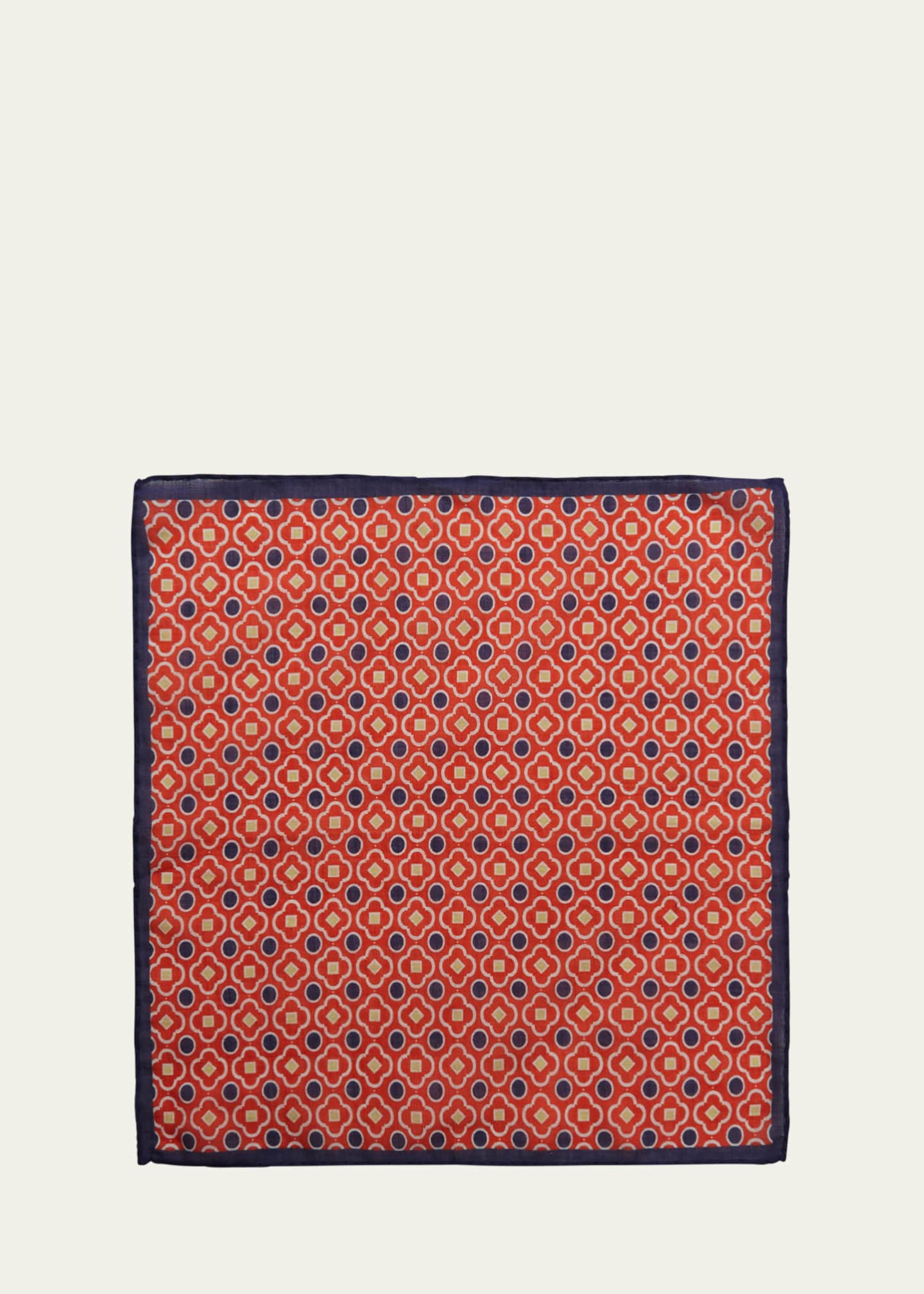 Anderson & Sheppard Men's Cotton Mosaic Pocket Square