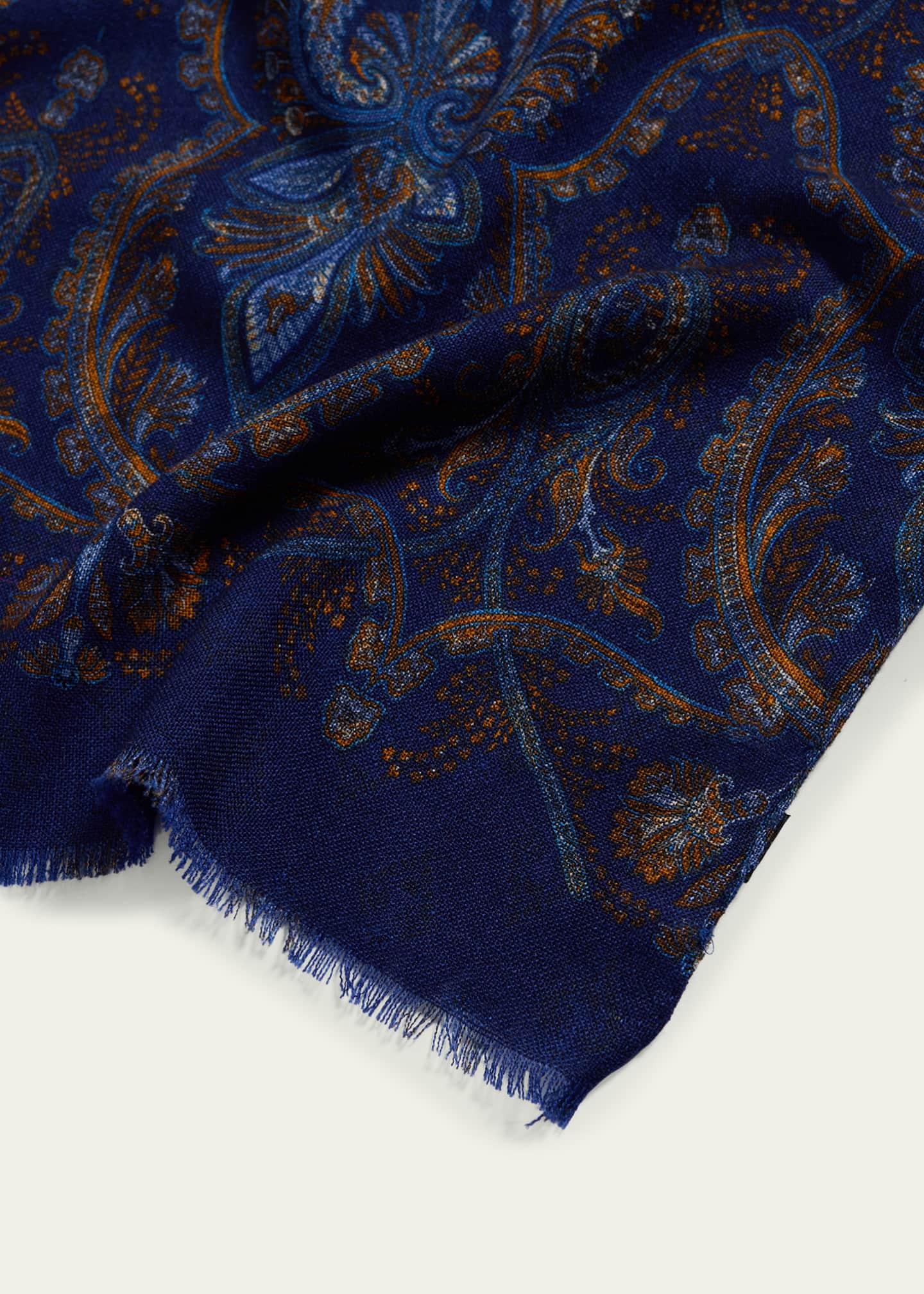 Anderson & Sheppard Soft Woollen Print Scarf Image 4 of 4