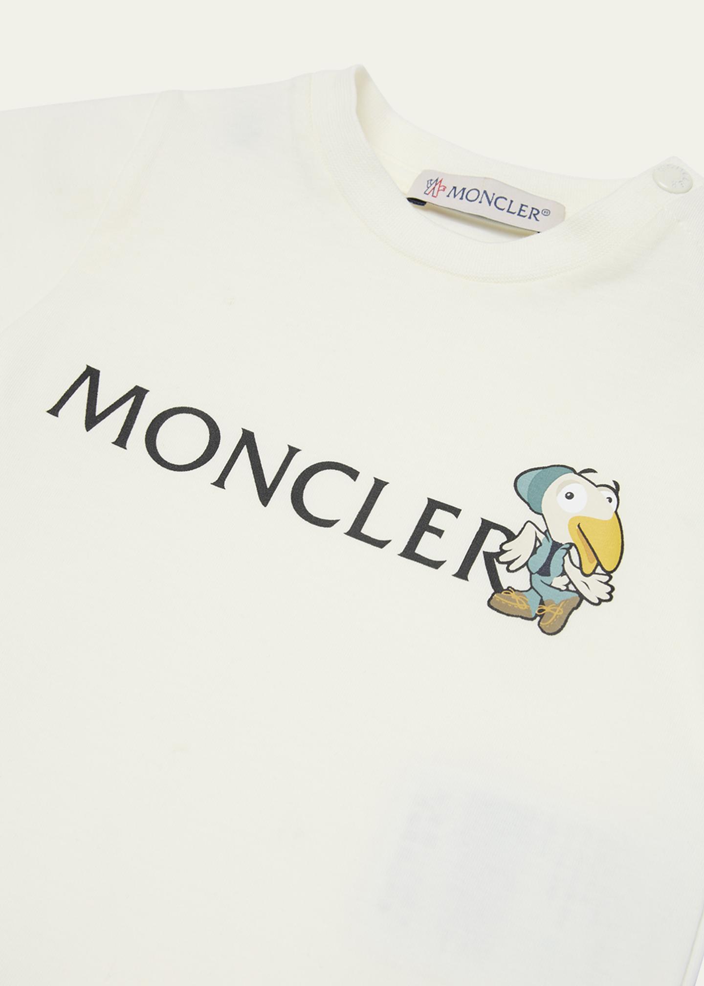 Moncler Boy's MonDuck Logo-Print Short-Sleeve T-Shirt, Size 3M-3 ...