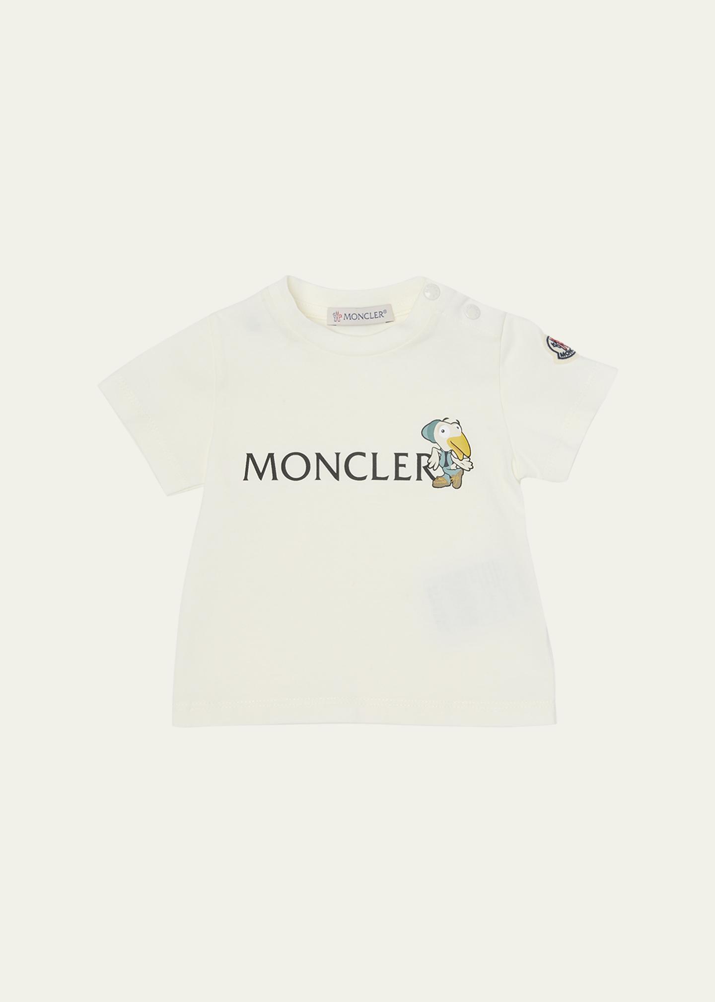 Moncler Boy's MonDuck Logo-Print Short-Sleeve T-Shirt, Size 3M-3 ...