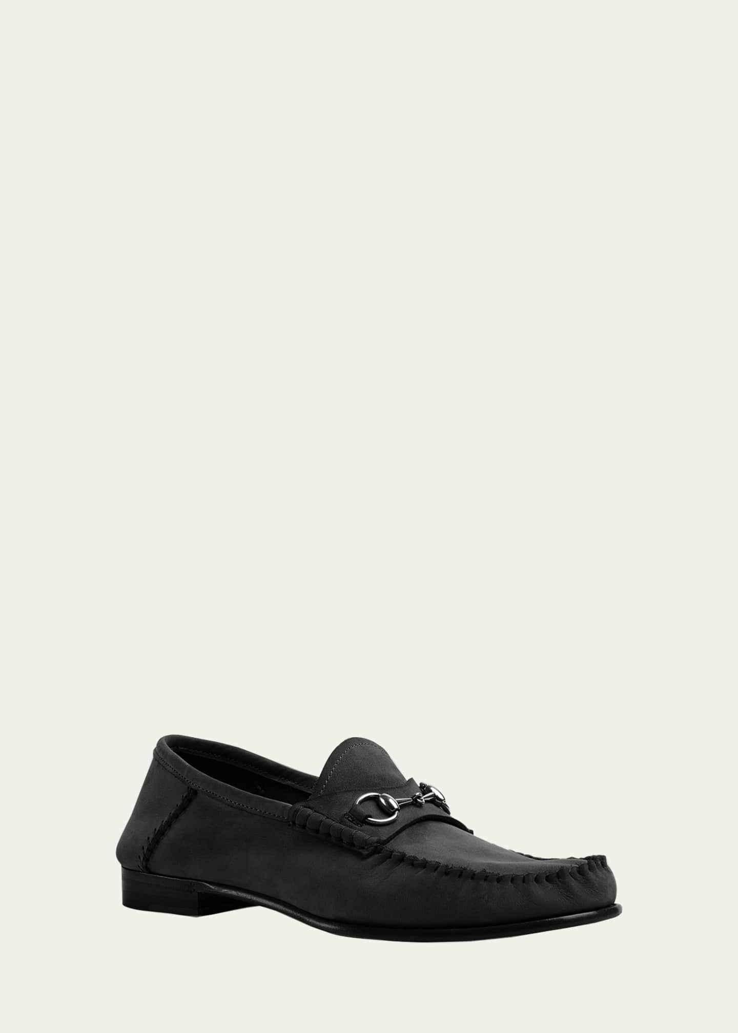Gucci Gigi Horsebit 1953 Suede Mocassin Loafers Image 2 of 4