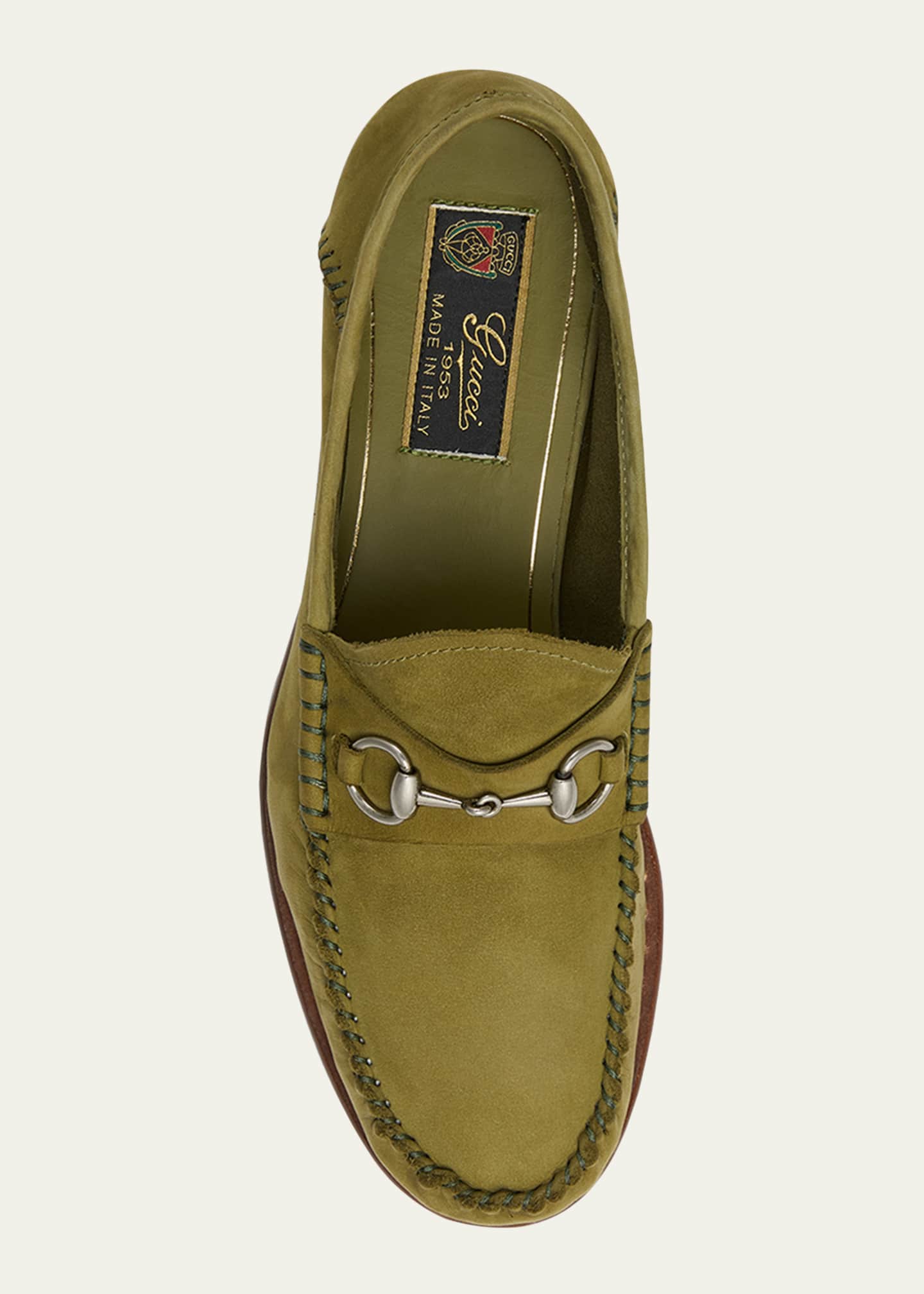 Gucci Gigi Horsebit 1953 Suede Mocassin Loafers Image 4 of 4