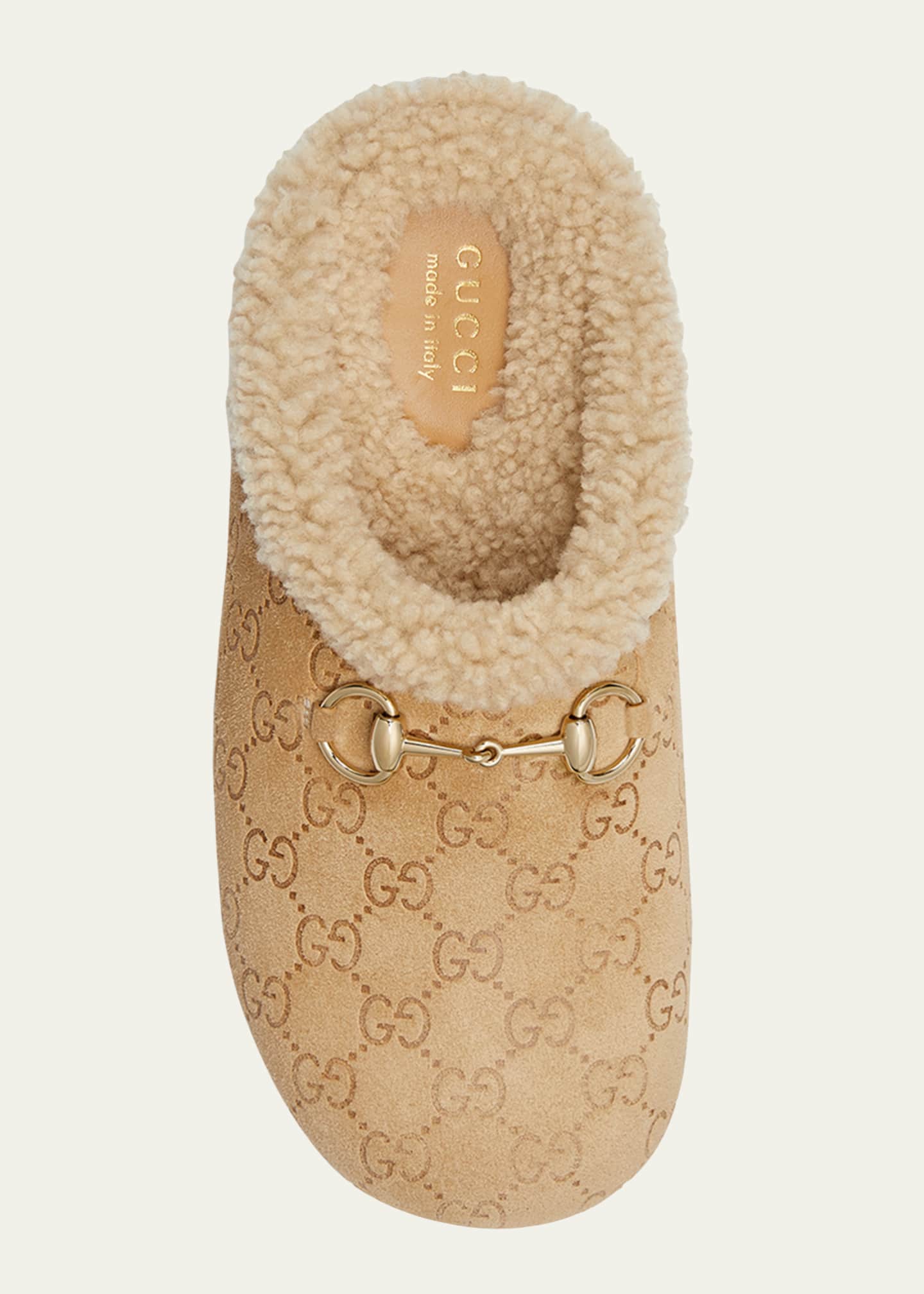 New Sol Suede Shearling Horsebit Mules