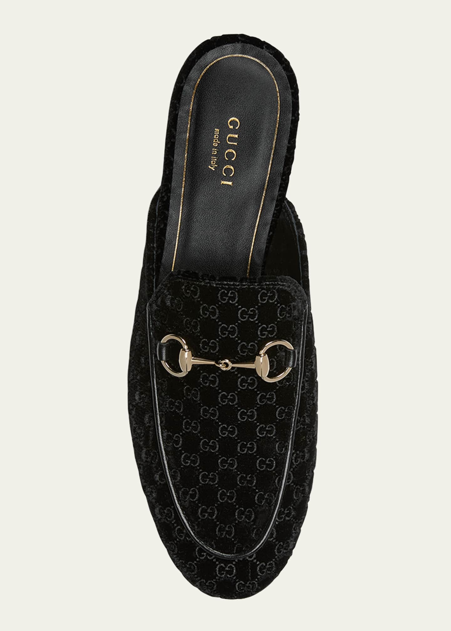 Gucci Nady Mini GG Velvet Princetown Mules - Bergdorf Goodman