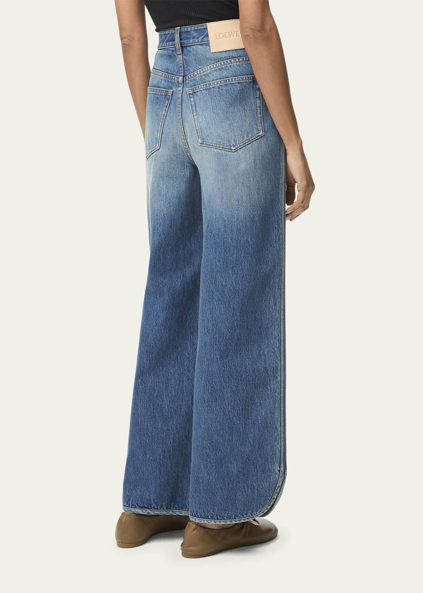 Loewe Rounded Hem Wide-Leg Jeans Image 2 of 4
